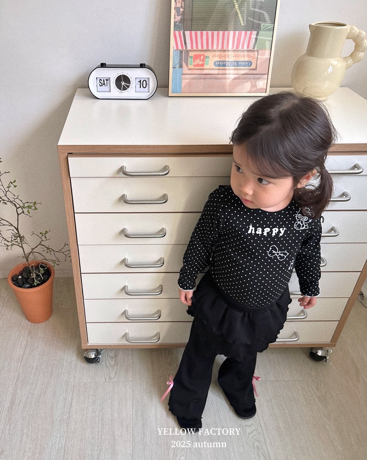 韓國童裝 25秋 | YF25307 Bubbly (Frill Ribbon Pants)