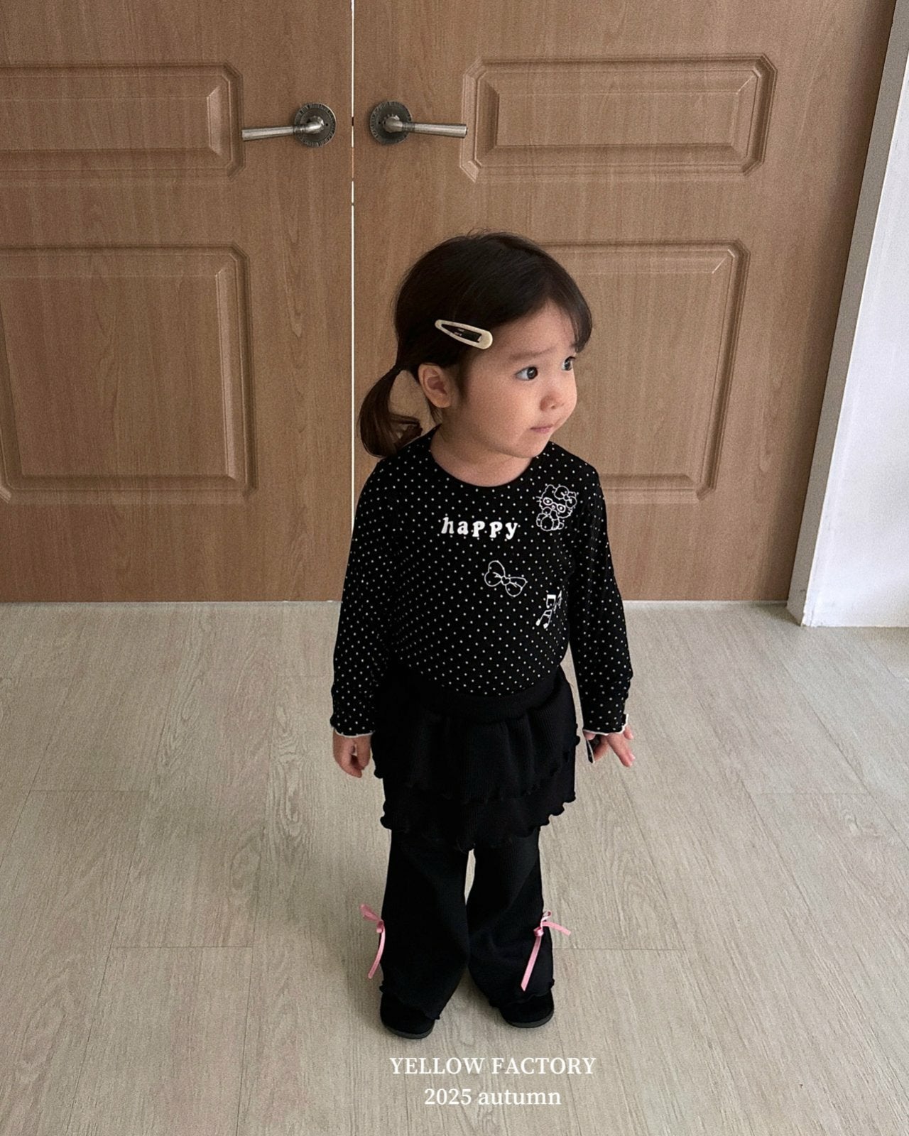 韓國童裝 25秋 | YF25307 Bubbly (Frill Ribbon Pants)