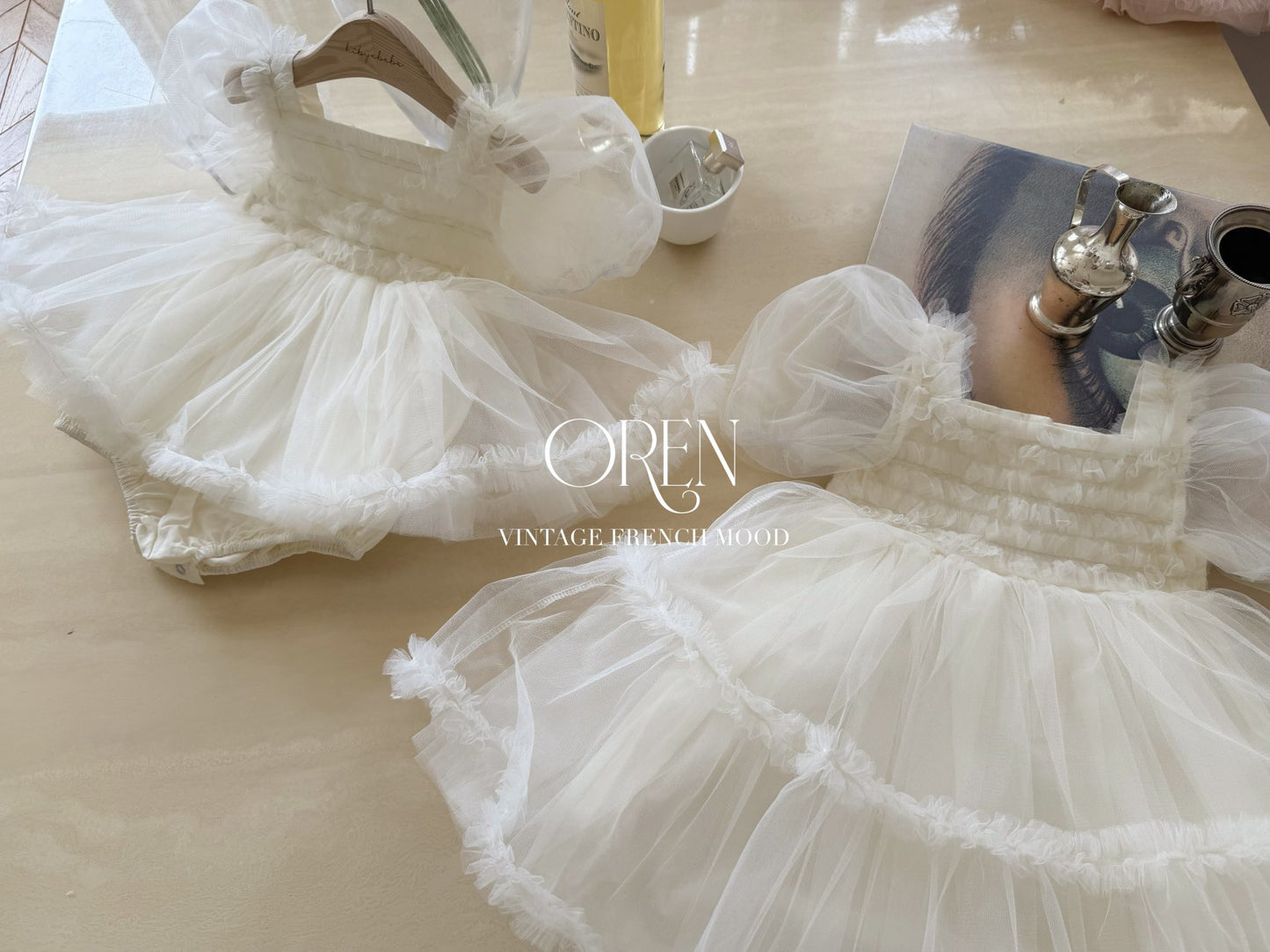現貨▷ 韓國童裝 25夏 | OR25254 Bloom Sha Baby Suit 百日/一歲小公主之選 (75~80cm)