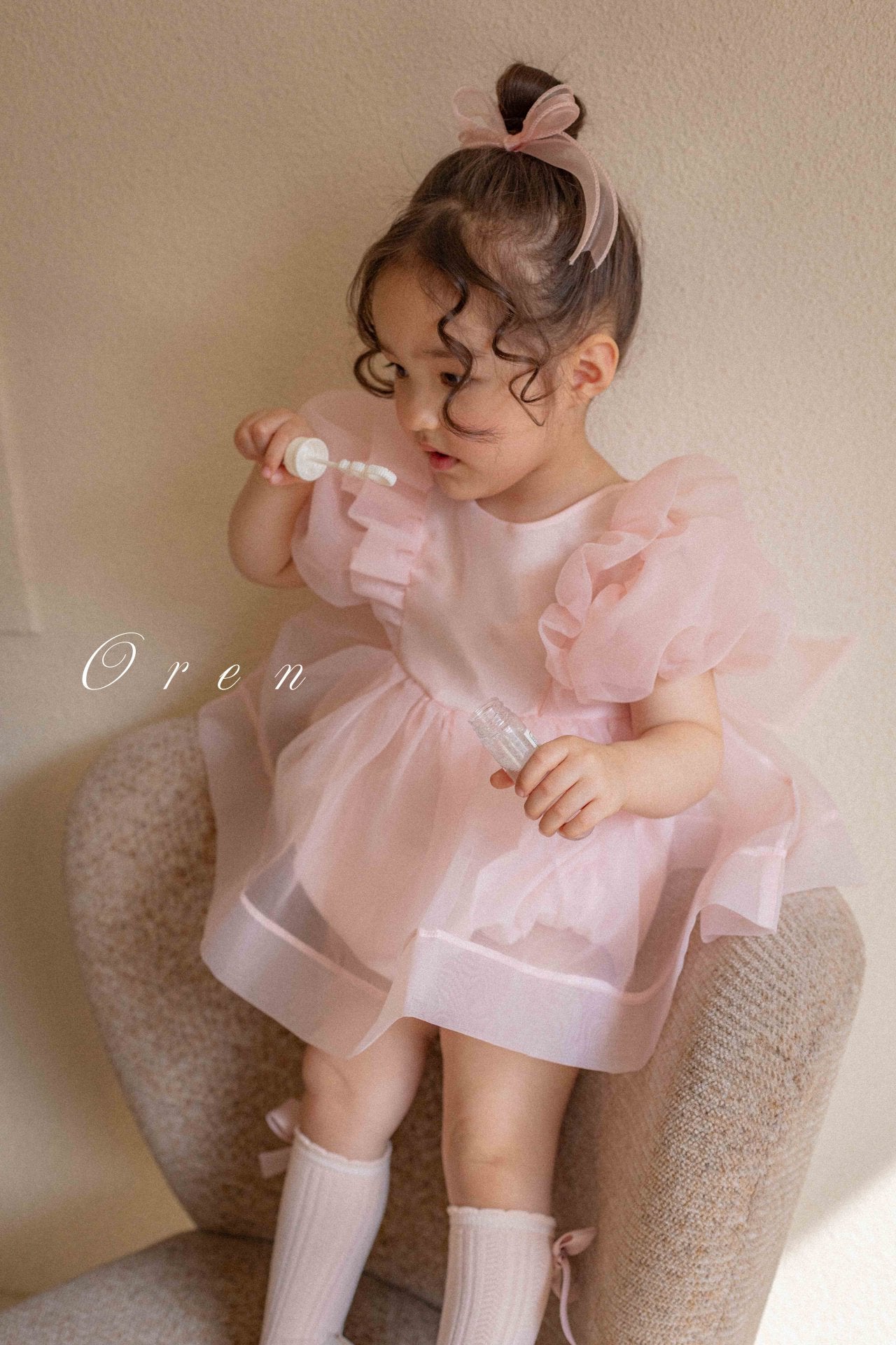 現貨▷ 韓國童裝 25夏 | OR252018 INES BABY SUIT - PINK (~90CM, 13KG) 百日/一歲之選