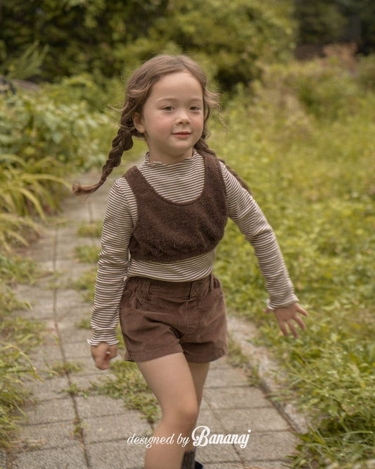 韓國童裝 25秋 | BJ25340 Kids Stripe Tee