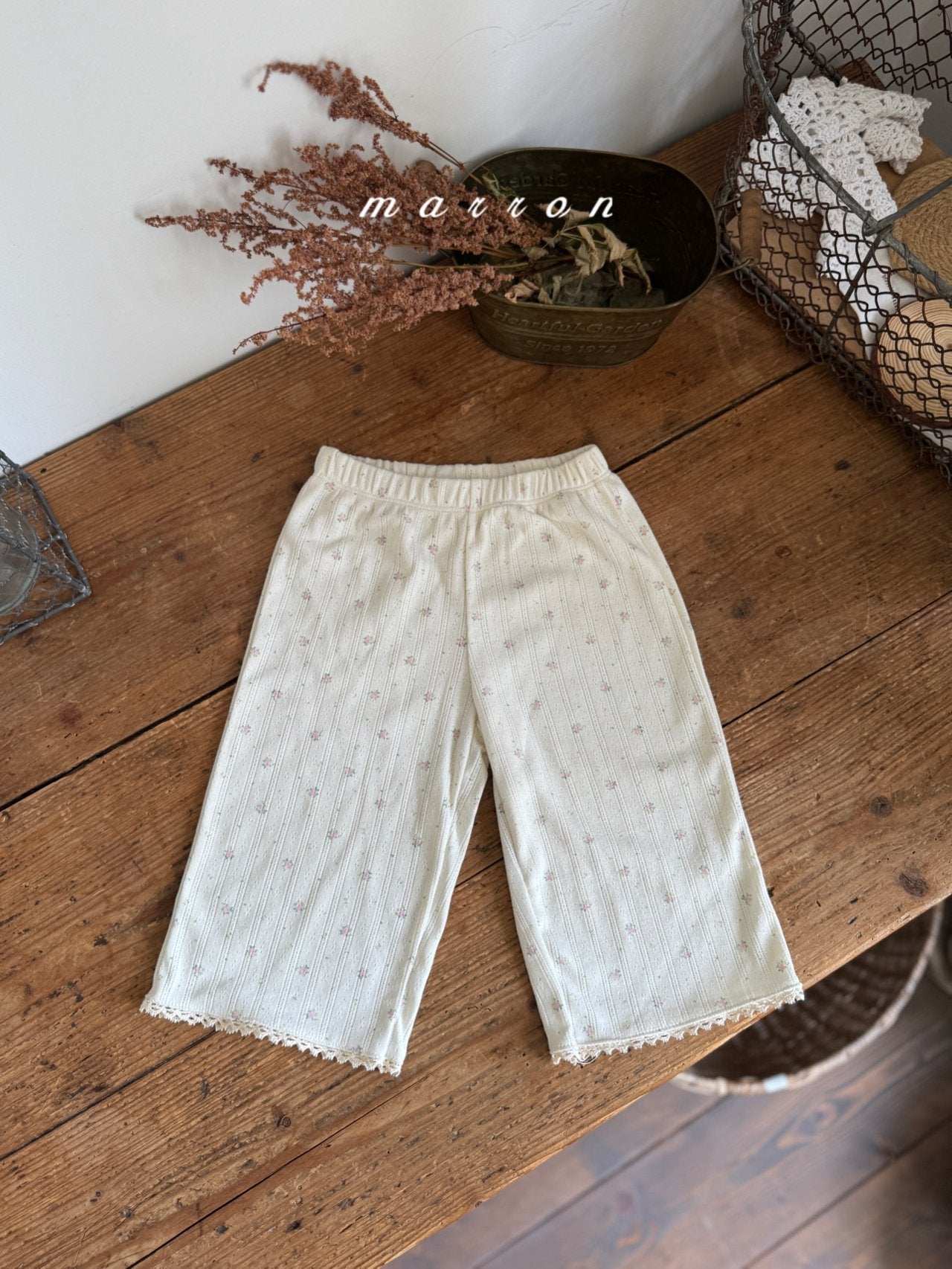 韓國童裝 25秋 | MA25343 Flower Pants (Baby & Kids)