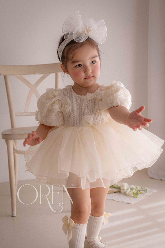 現貨▷ 韓國童裝 25夏 | OR25207 LEAH ROUND RIBBON HAIRBAND (BABY & KIDS)