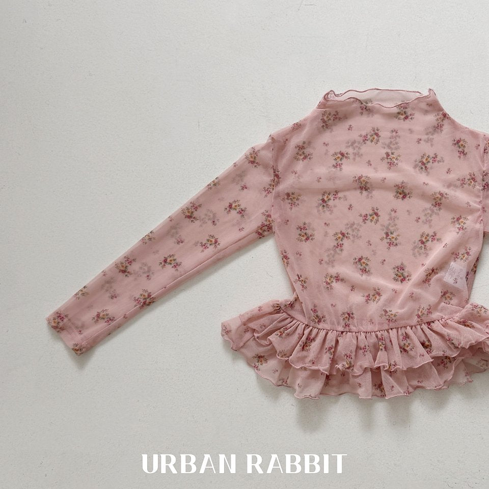 韓國童裝 25秋 | UR25310 flower cancan blouse