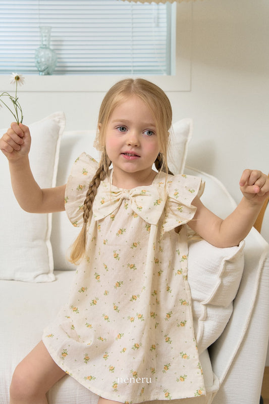 現貨▷ 韓國童裝 25夏 | NU25203 Floral Kids Dress