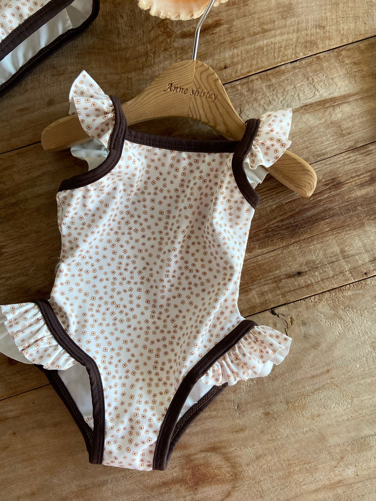 韓國童裝 26夏| AN07 Anne Swimsuit with Bonnet - Bebe