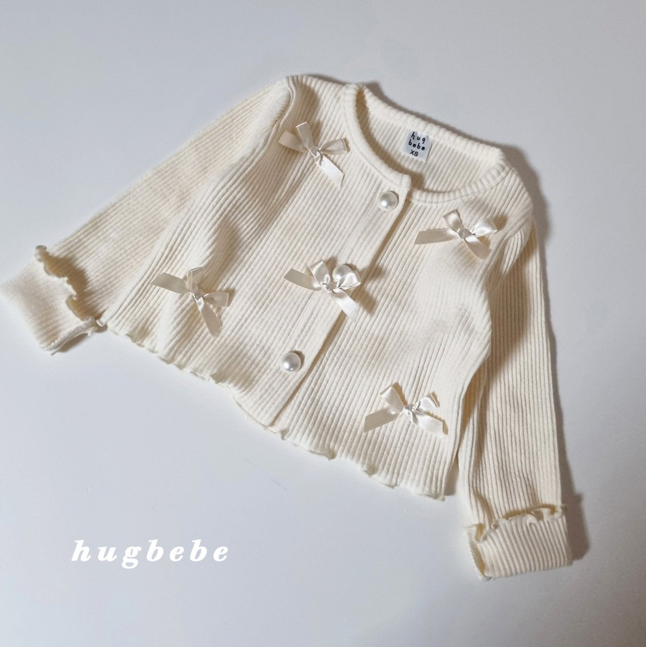 韓國童裝 25秋 | HU25301 Ribbon Cardigan