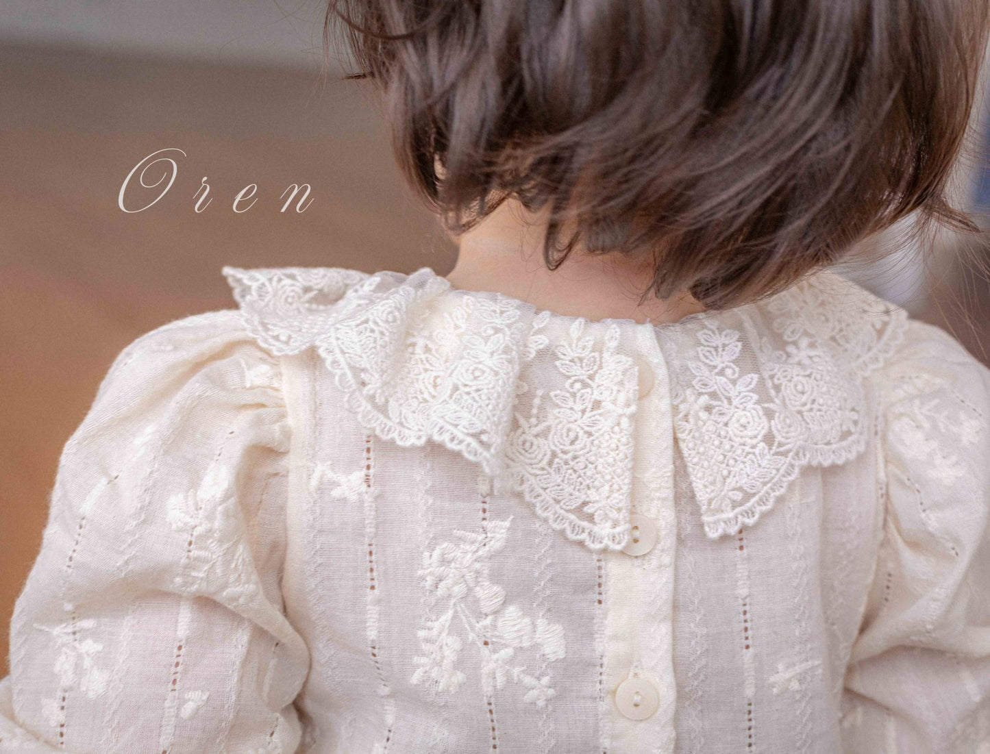 韓國童裝 25秋 | OR25357 Vanilla embroidered suit