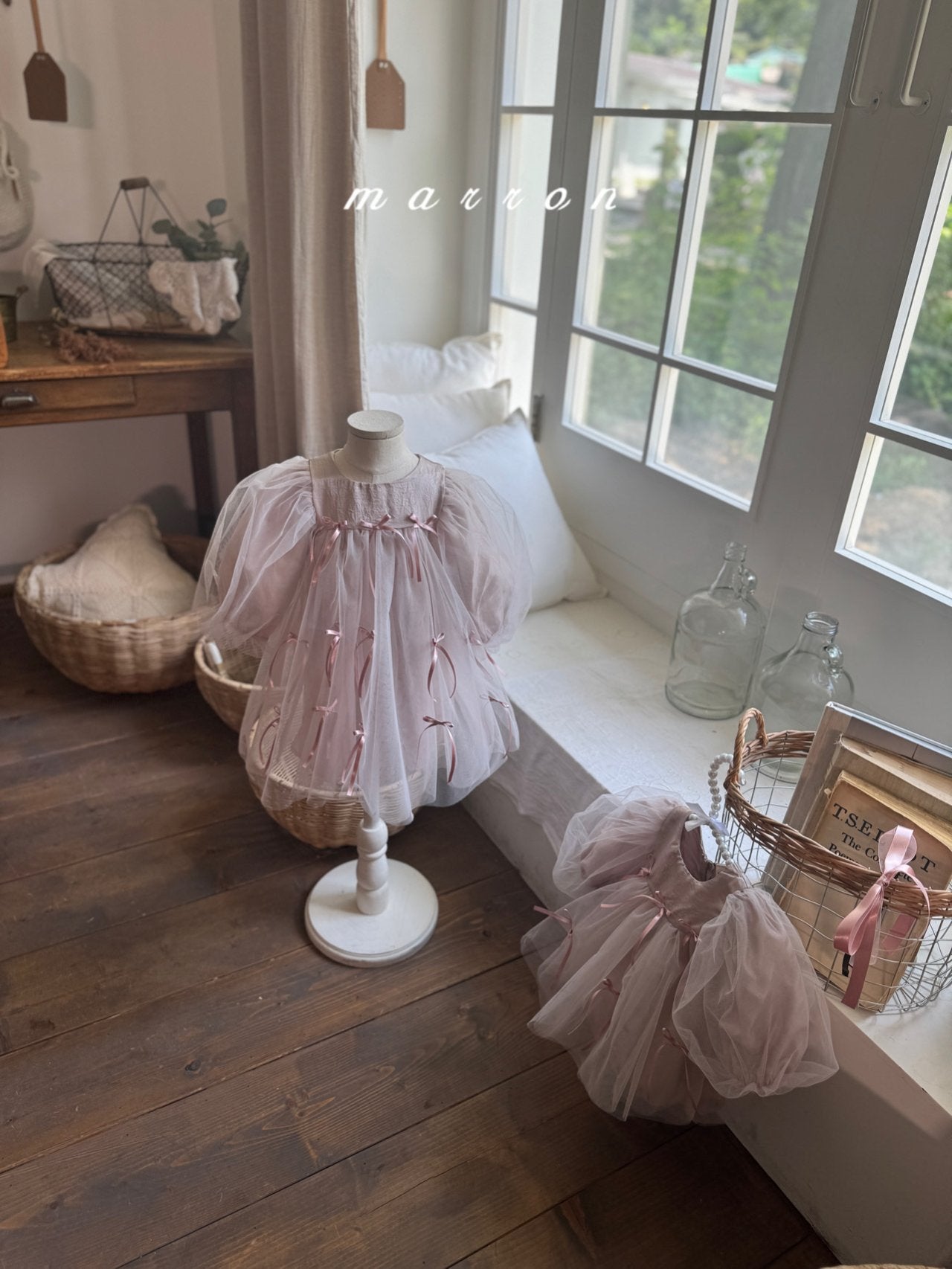 韓國童裝 25秋 | MA25359 Ribbon Lace OPS (Baby & Kids)