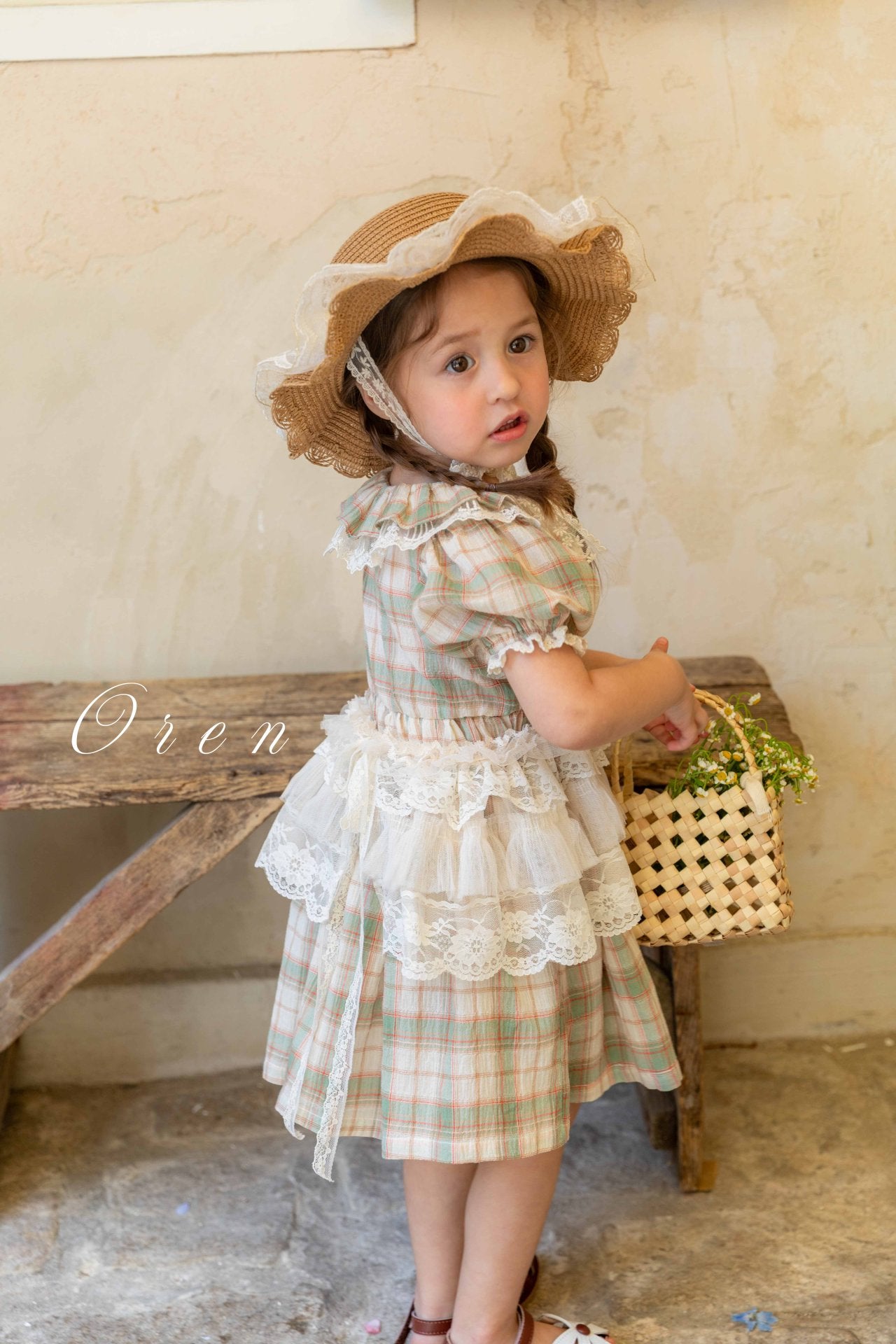 現貨▷ 韓國童裝 25夏 | OR25292 Lace Apron (baby & kids)
