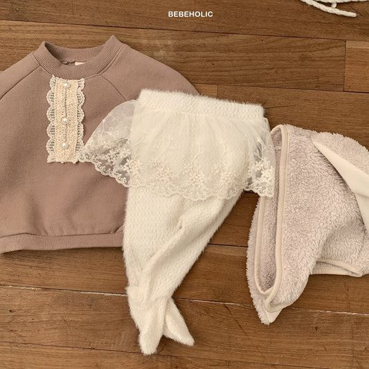 現貨▷ 韓國童裝 24秋冬 | BEBEHOLICS LACE LEGGINGS - SUPER SOFT (6M/12M/18M)
