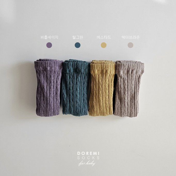 現貨▷ DOREMI SOCKS | Cable Tights 褲襪(12CM 1號 1-2歲)防滑◎ 2件減$10*