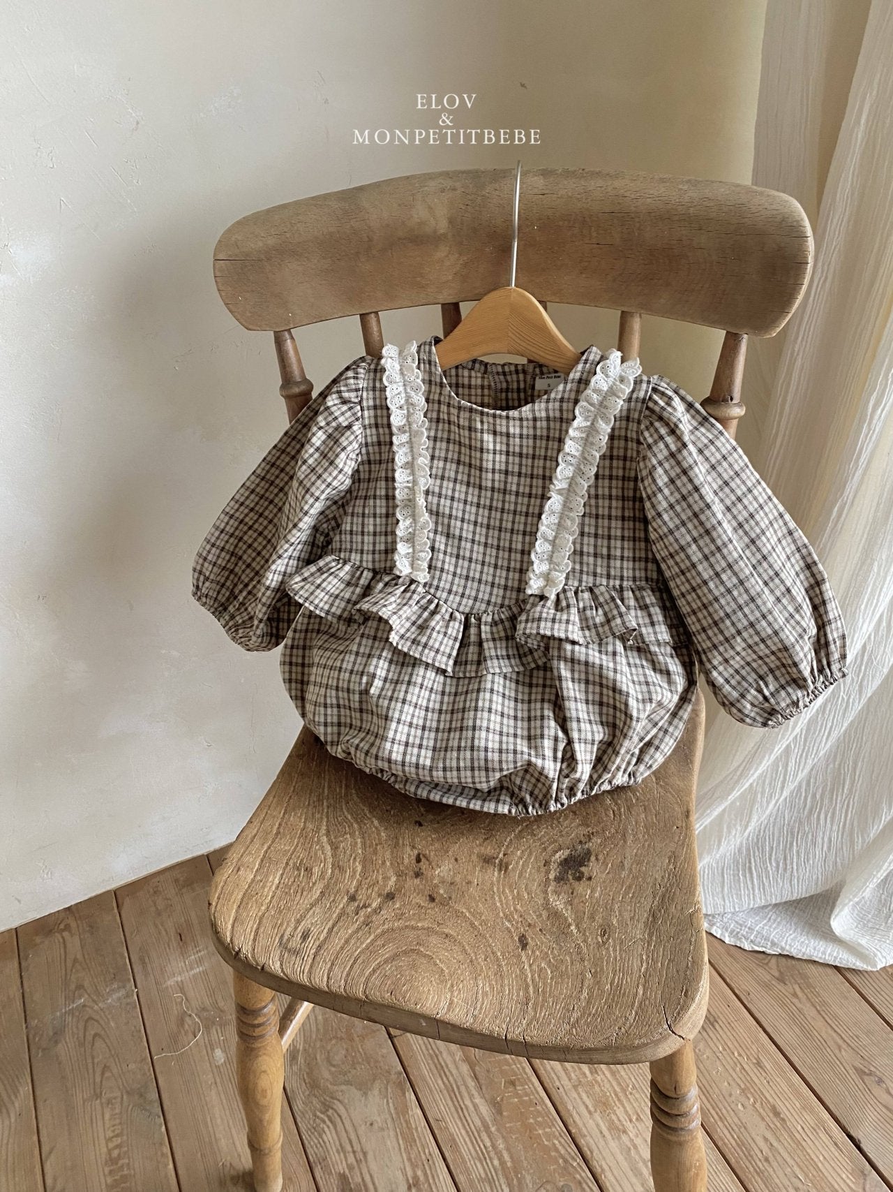 韓國童裝 25秋 | MP25305 Checkered Baby Suit