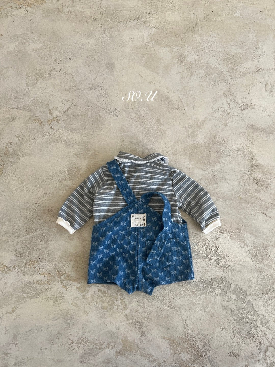 韓國童裝 25秋 | SO25303 Ribbon Overall
