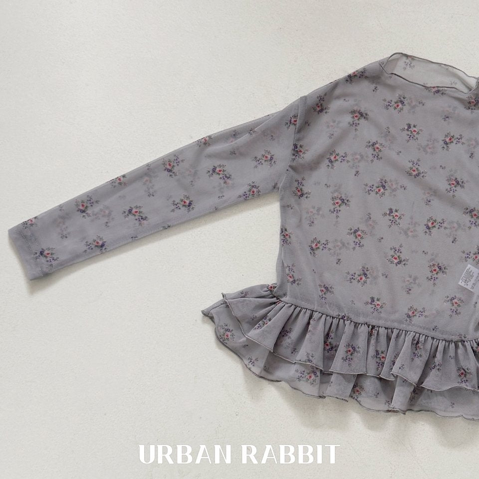 韓國童裝 25秋 | UR25310 flower cancan blouse