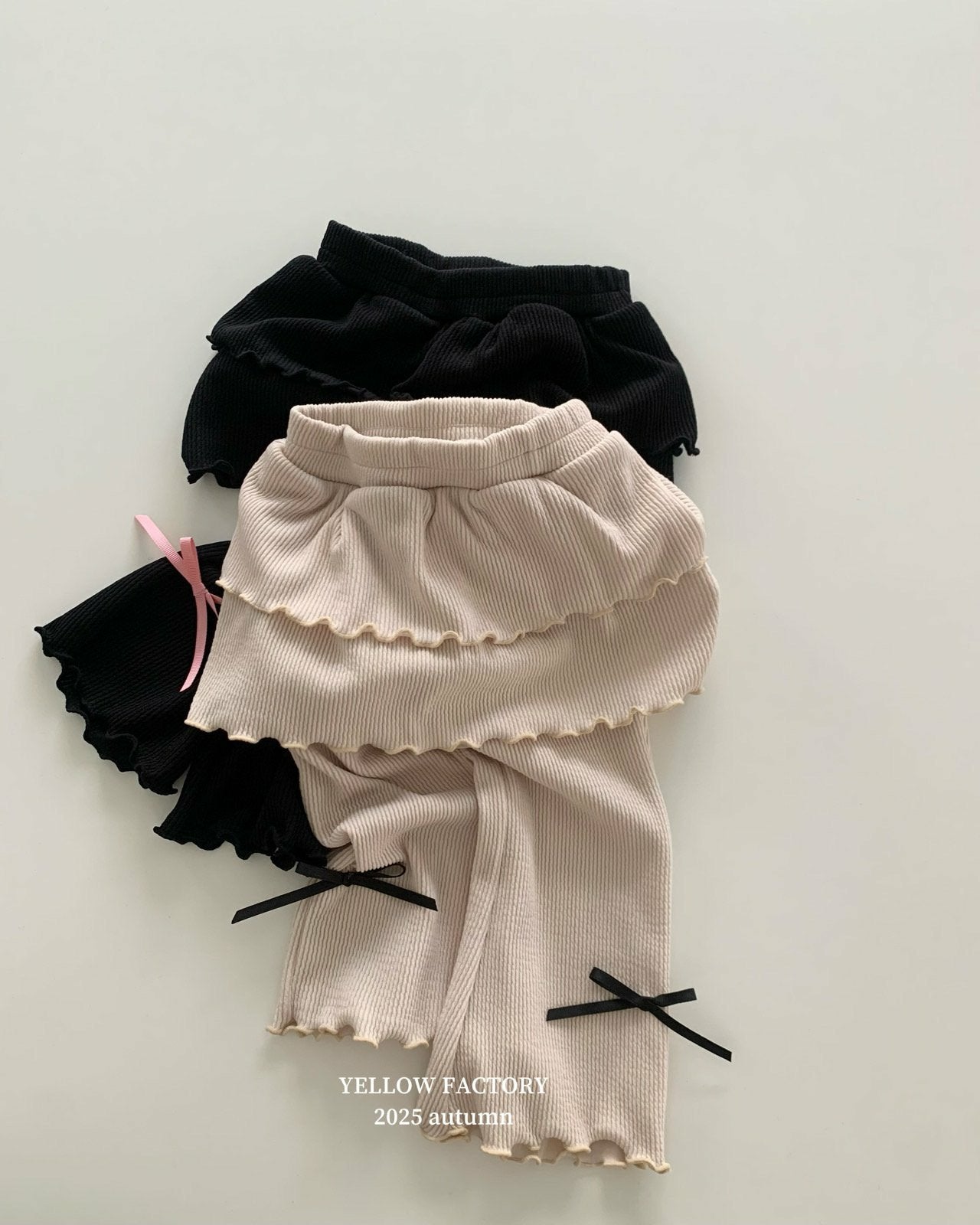 韓國童裝 25秋 | YF25307 Bubbly (Frill Ribbon Pants)