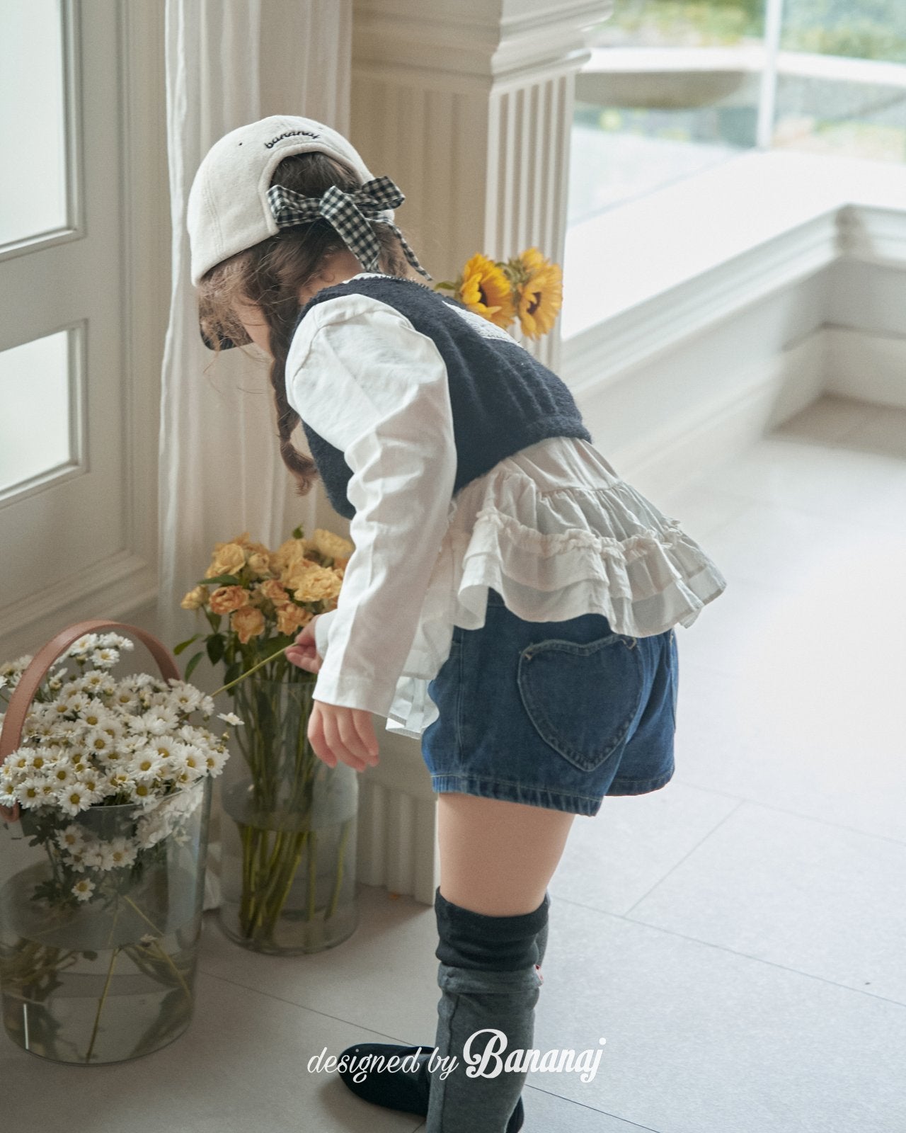 韓國童裝 25秋 | BJ25328 Kids Heart Pompom Pants