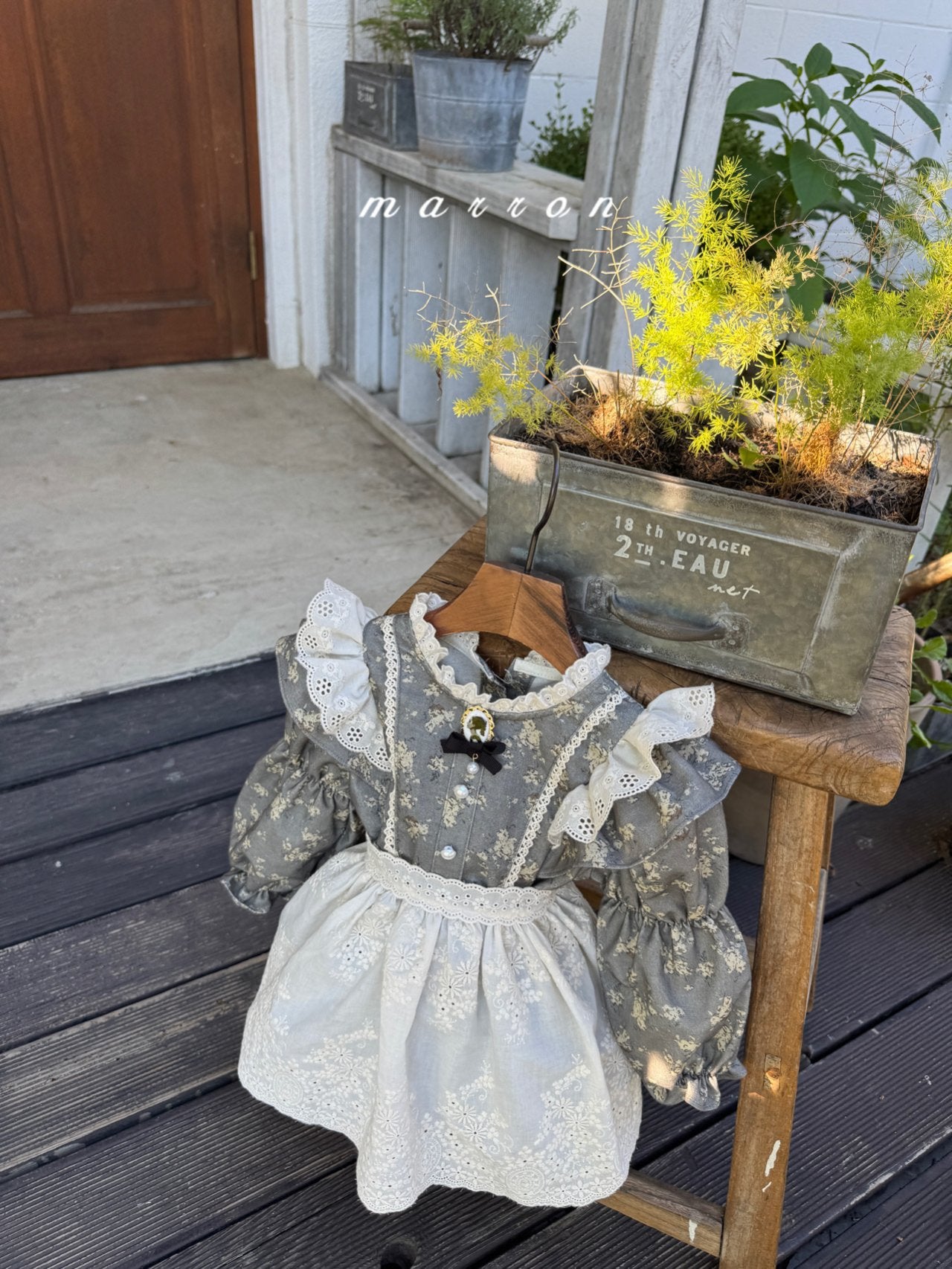 韓國童裝 25秋 | MA25309 Floral Apron