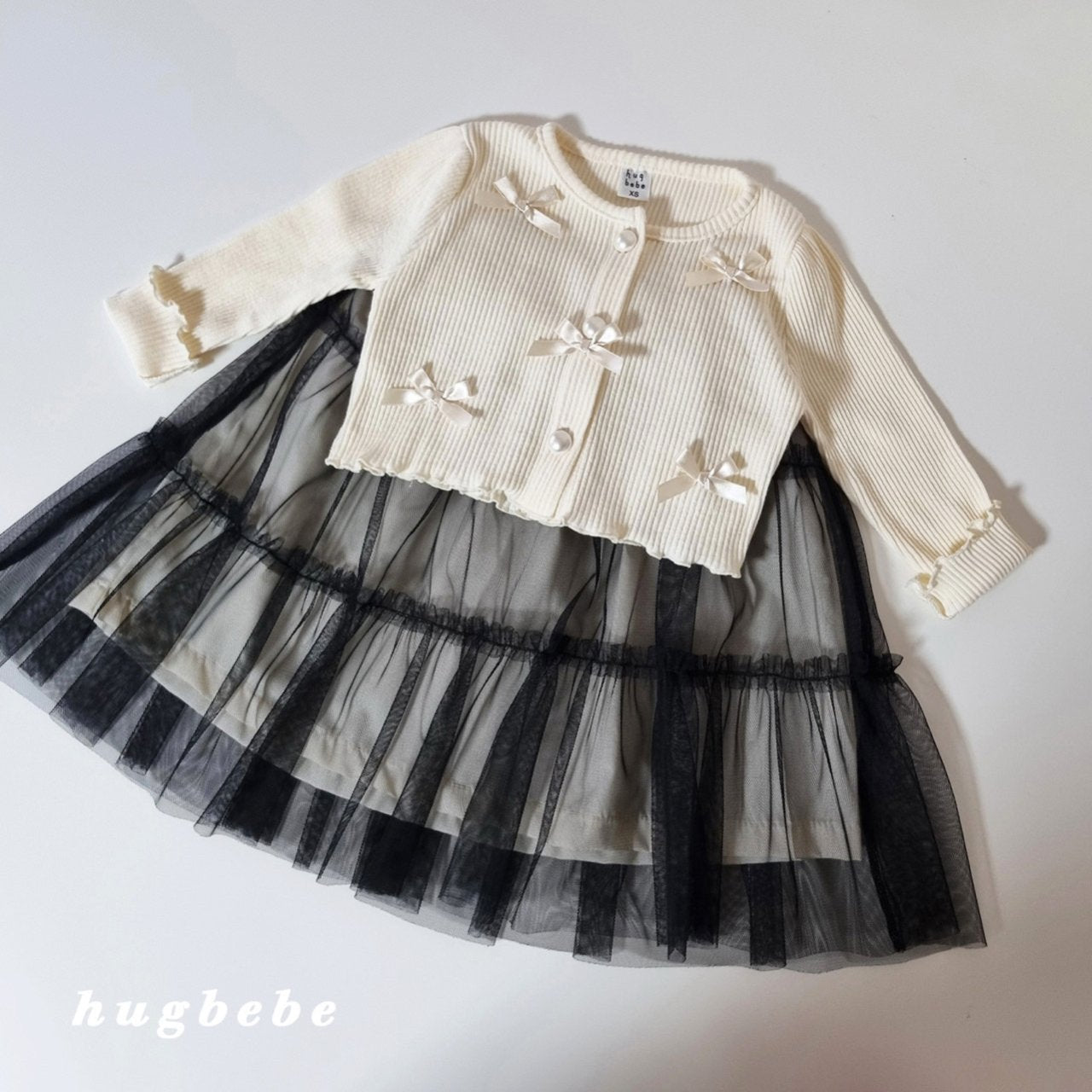 現貨▷ 韓國童裝 25秋 | HU25305 Ribbon Cardigan