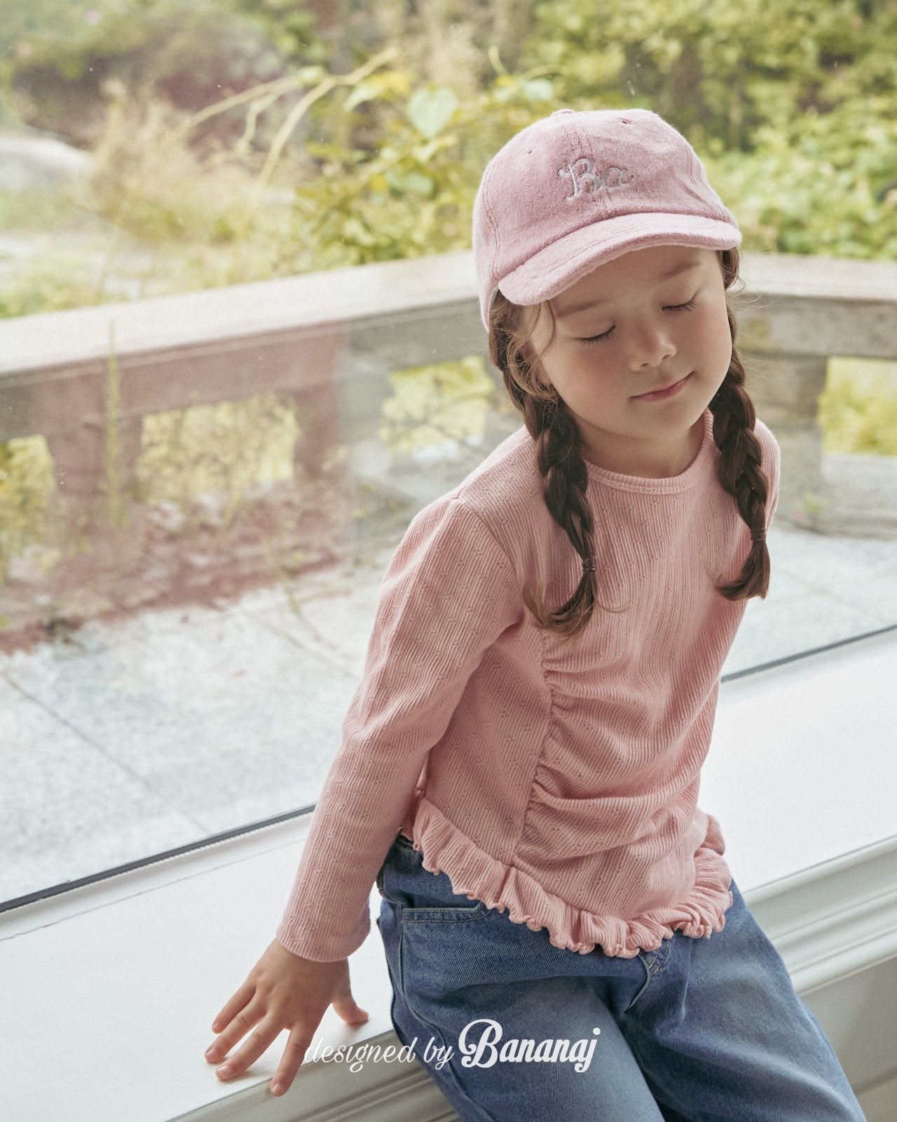 韓國童裝 25秋 | BJ25346 Eyelet Frill Tee