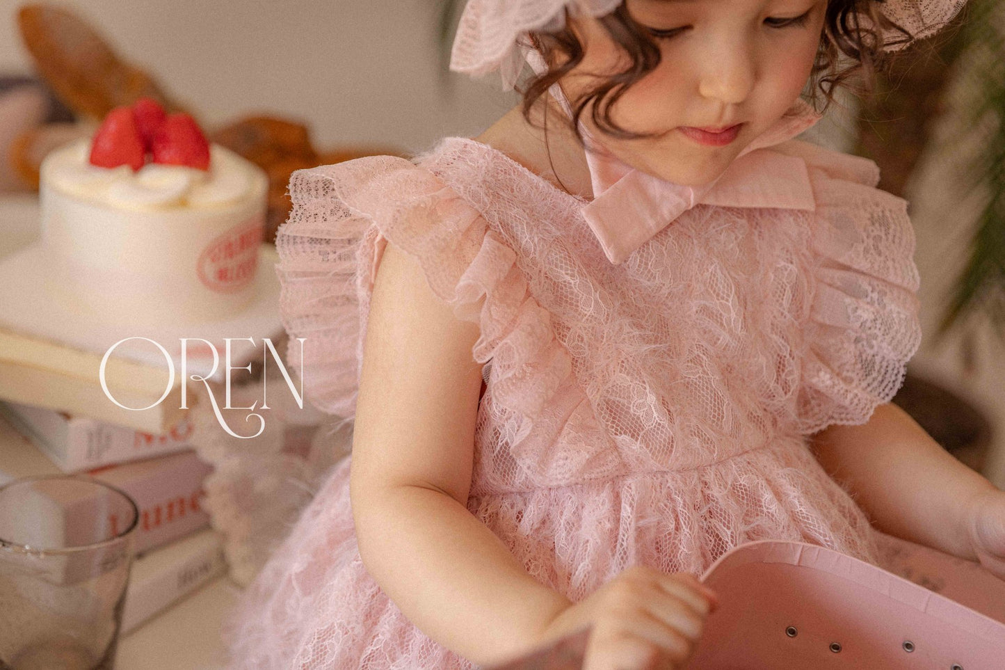 現貨▷ 韓國童裝 25夏 | OR25250 Jenny Lace Baby Suit 1歲生日 / Cake smash