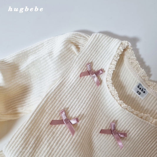 現貨▷ 韓國童裝 25秋 | HU25304 Ribbon Tee