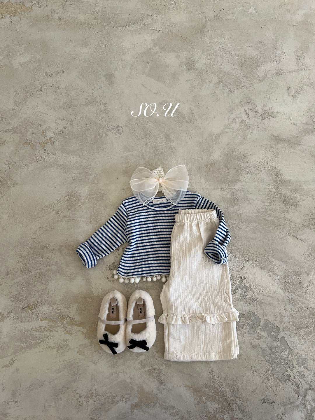 韓國童裝 25秋 | SO25307 Frill Wide Pants