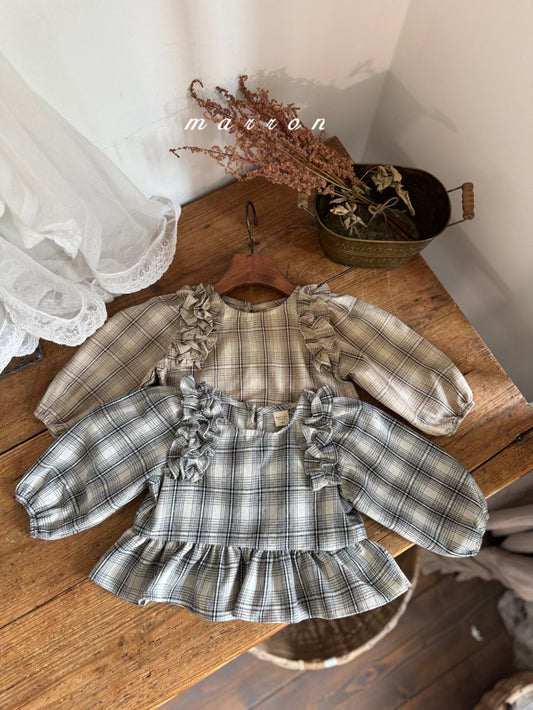 韓國童裝 25秋 | MA25346 Checked Blouse (Baby & Kids)
