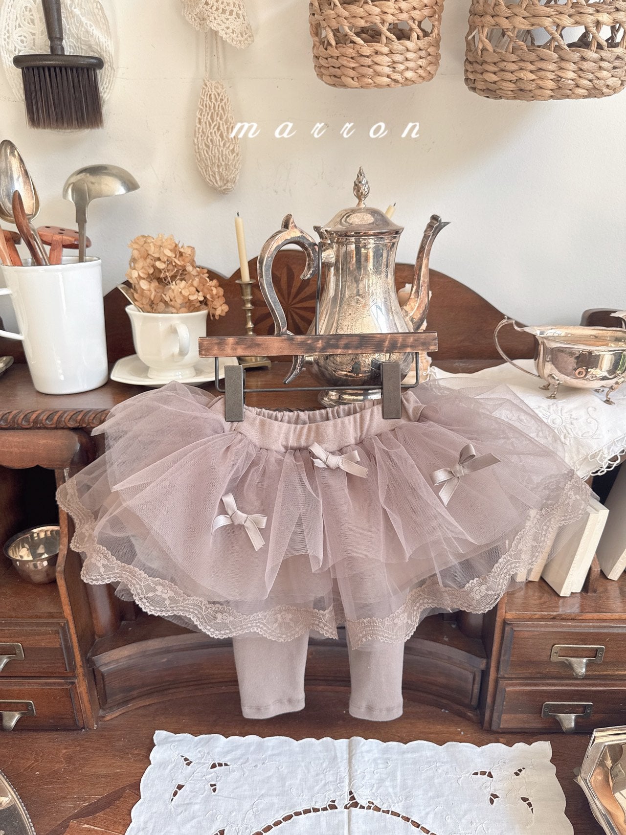 韓國童裝 25秋 | MA25353 Ribbon Tutu Leggings (Baby & Kids)