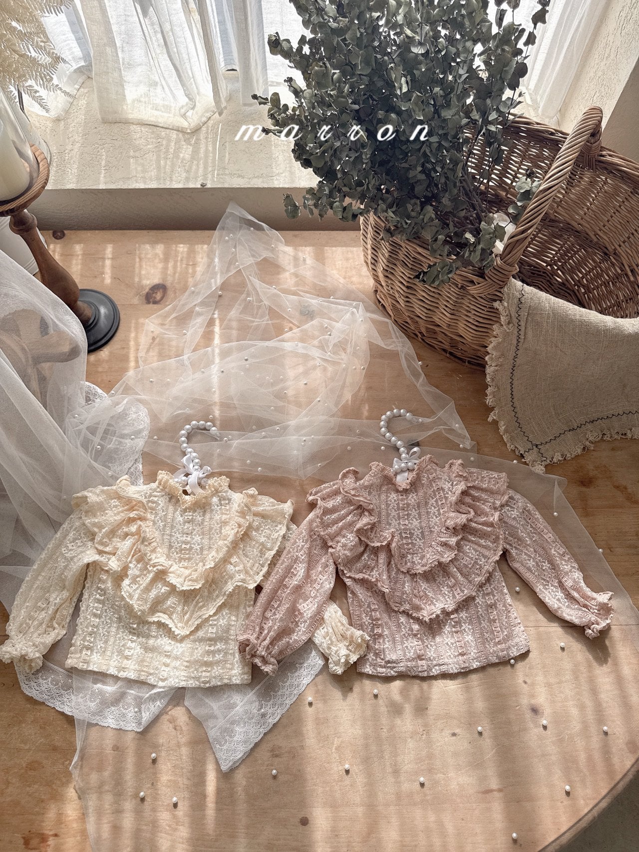 韓國童裝 25秋 | MA25349 Lace Blouse (Baby & Kids)