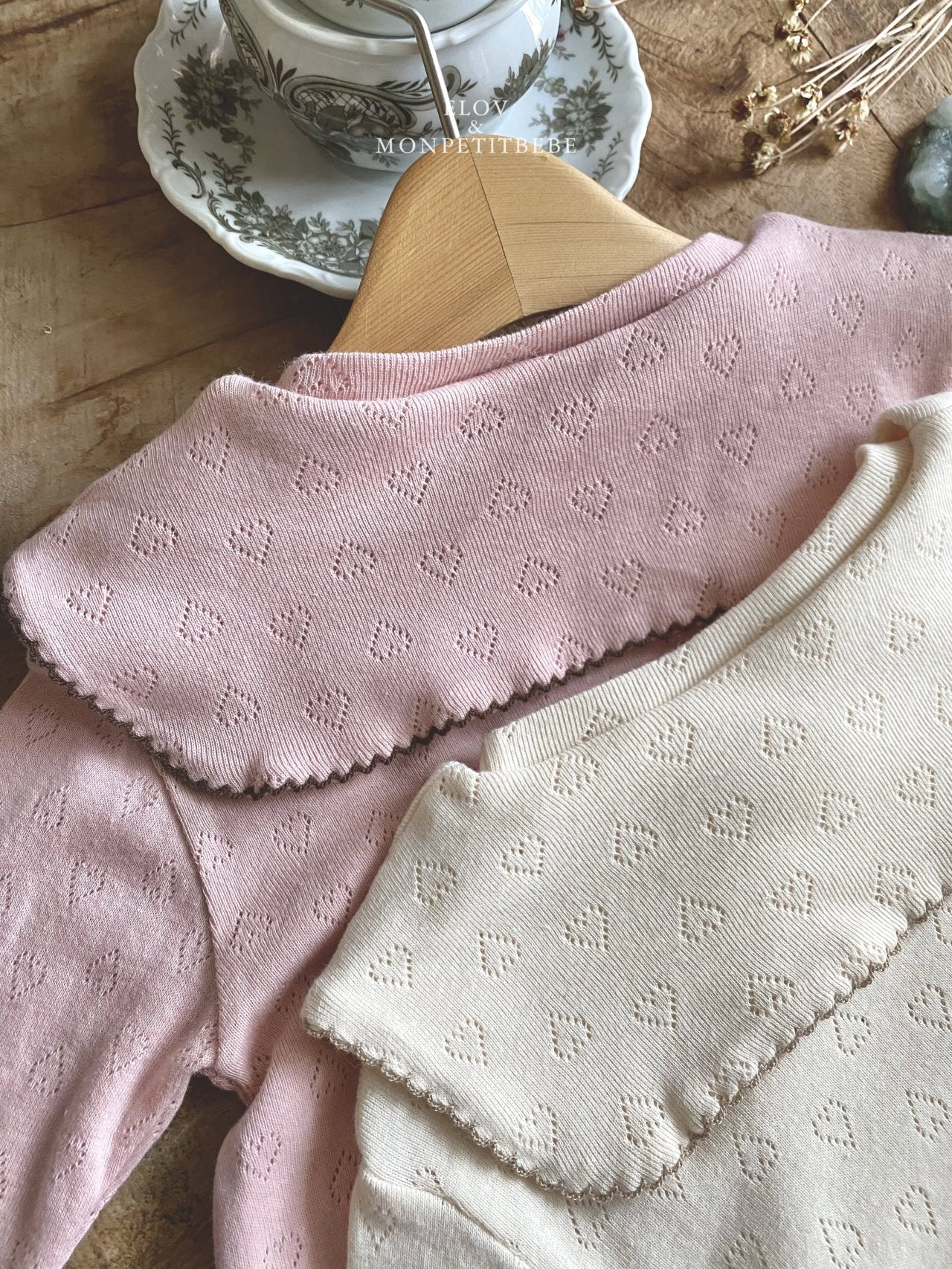 韓國童裝 25秋 | MP25303 Ribbon Collar Baby Suit