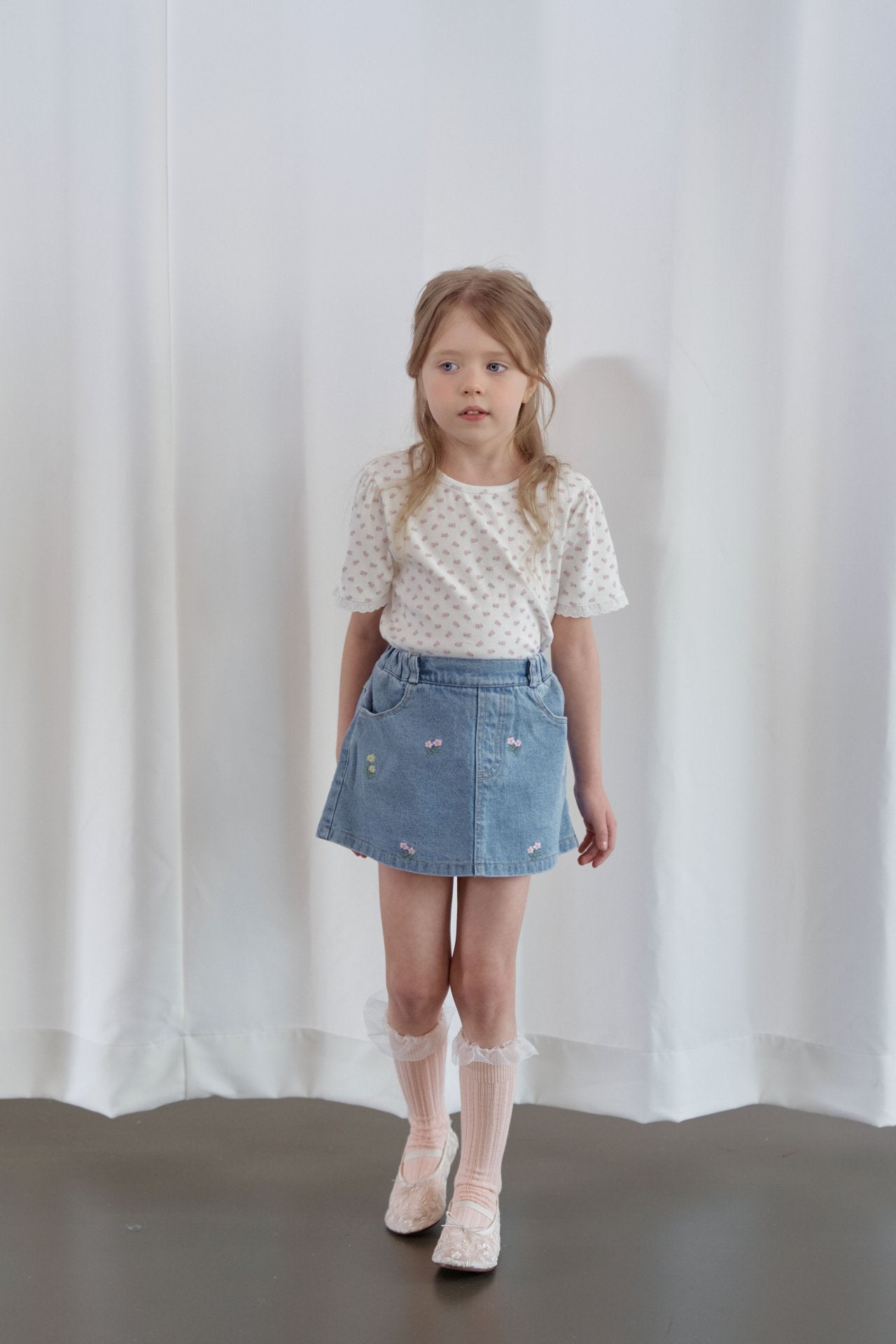 韓國童裝 26夏| MN11 Haim Ribbed Tee 海姆羅紋T恤 (90-140cm)