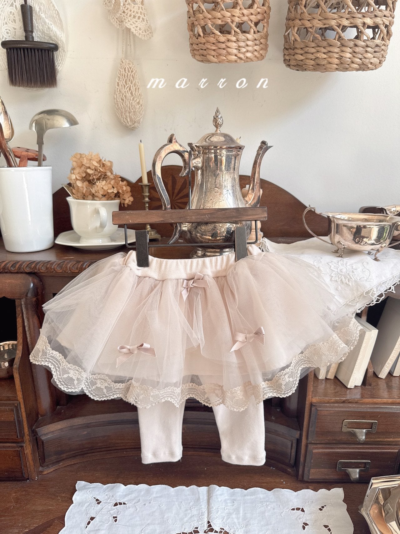 韓國童裝 25秋 | MA25353 Ribbon Tutu Leggings (Baby & Kids)