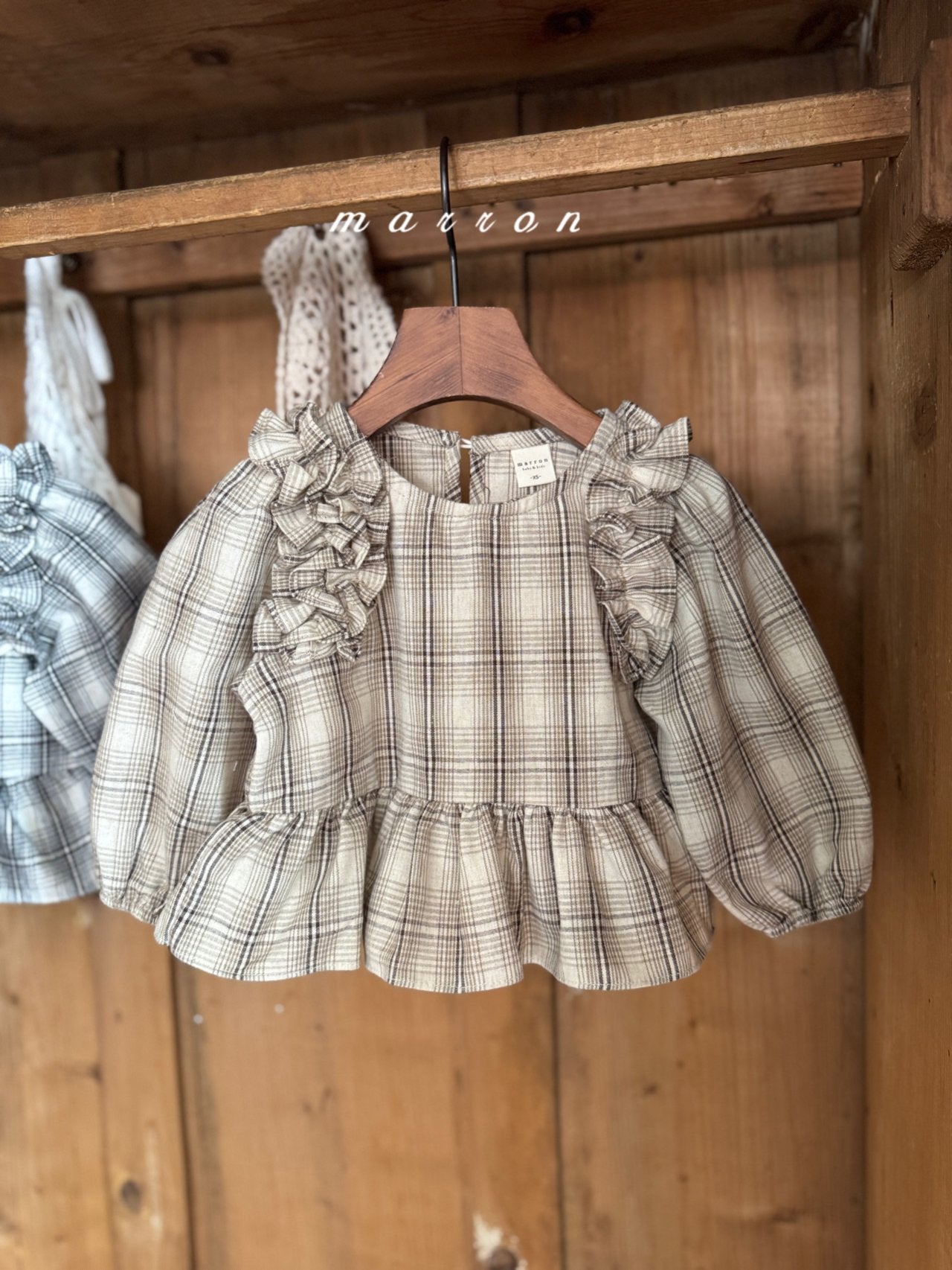 韓國童裝 25秋 | MA25346 Checked Blouse (Baby & Kids)