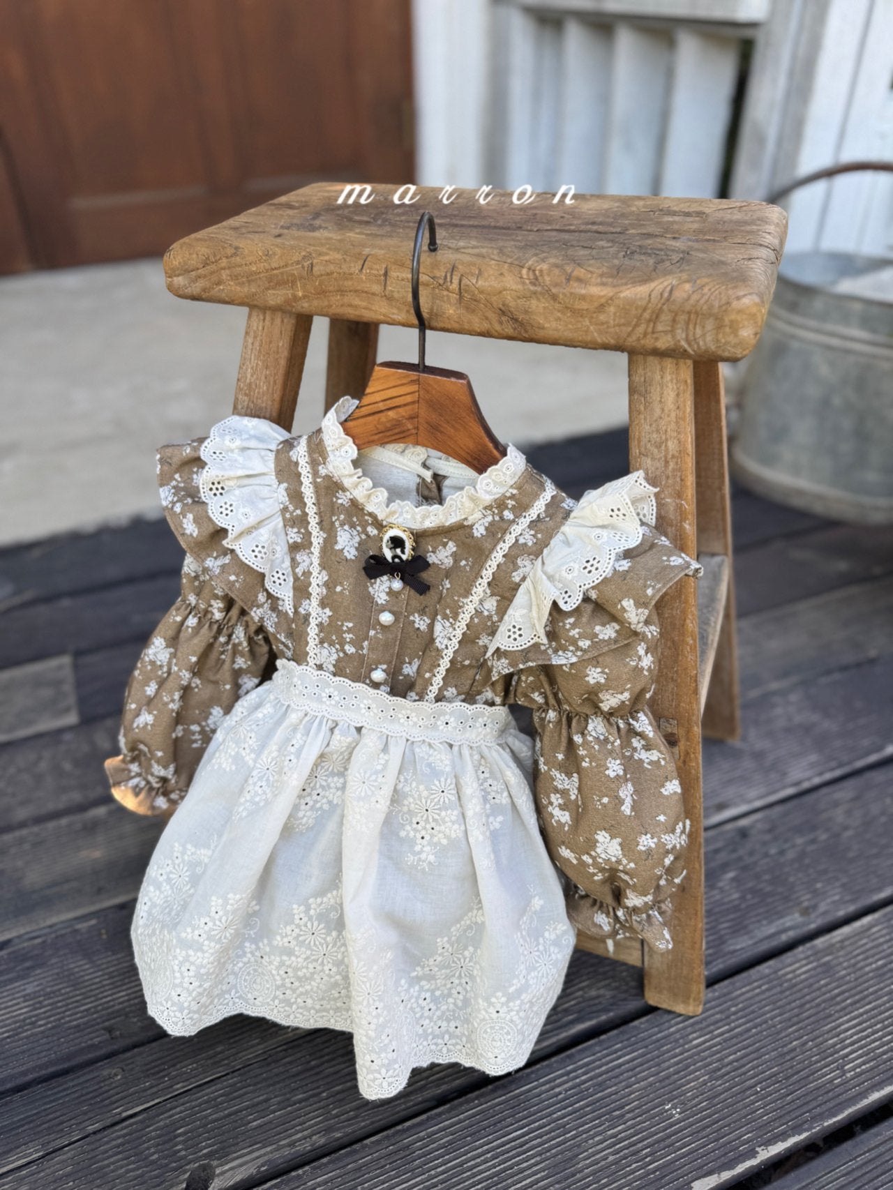 韓國童裝 25秋 | MA25309 Floral Apron