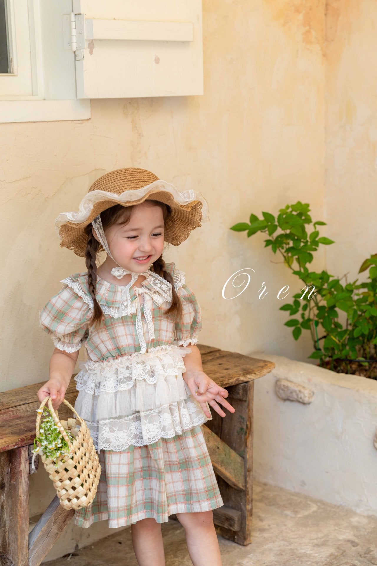 現貨▷ 韓國童裝 25夏 | OR25292 Lace Apron (baby & kids)