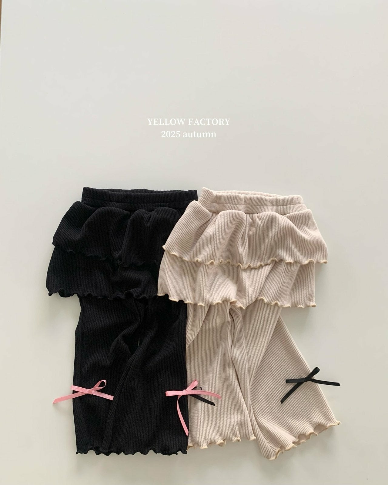 韓國童裝 25秋 | YF25307 Bubbly (Frill Ribbon Pants)