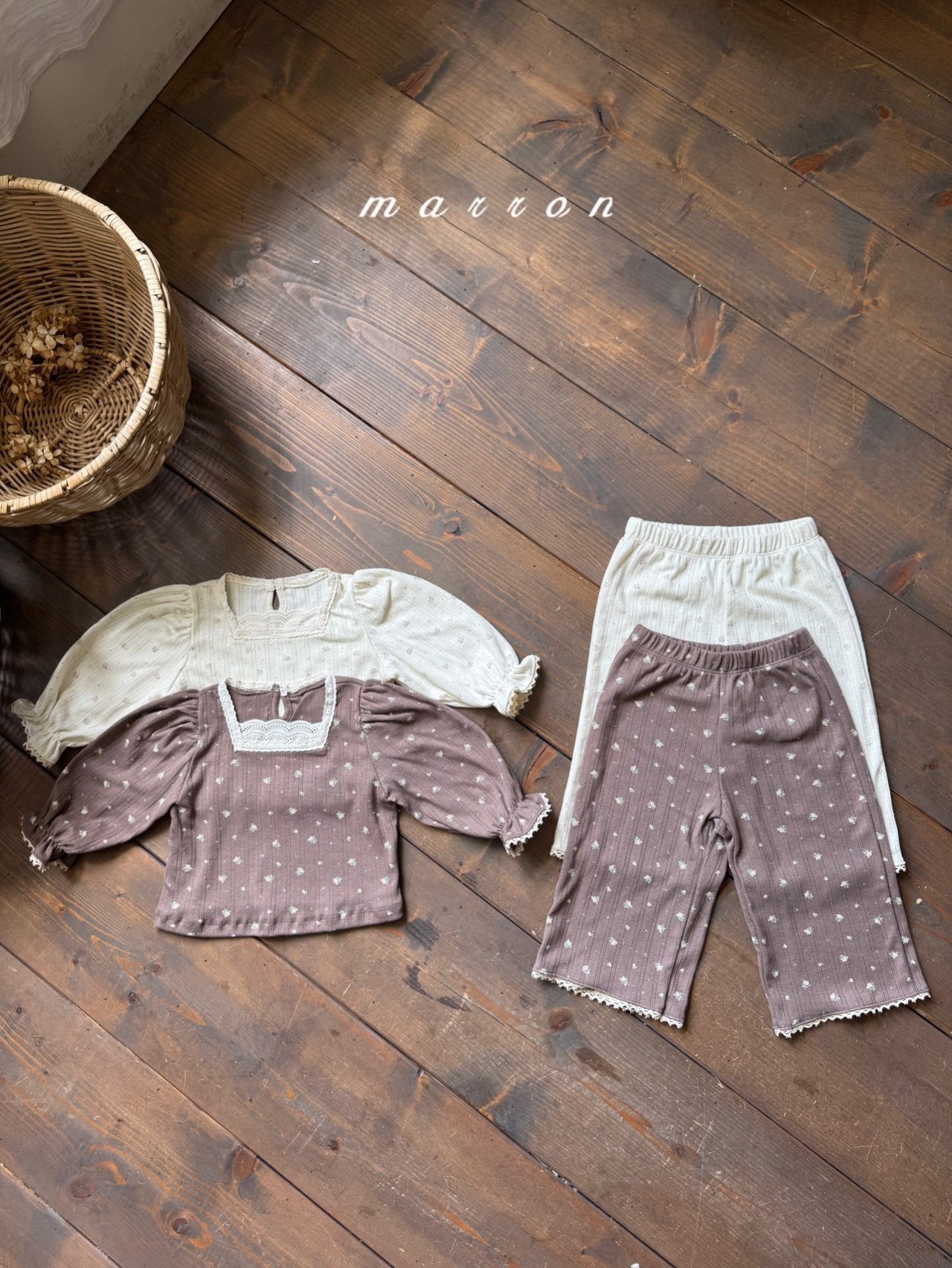 韓國童裝 25秋 | MA25343 Flower Pants (Baby & Kids)