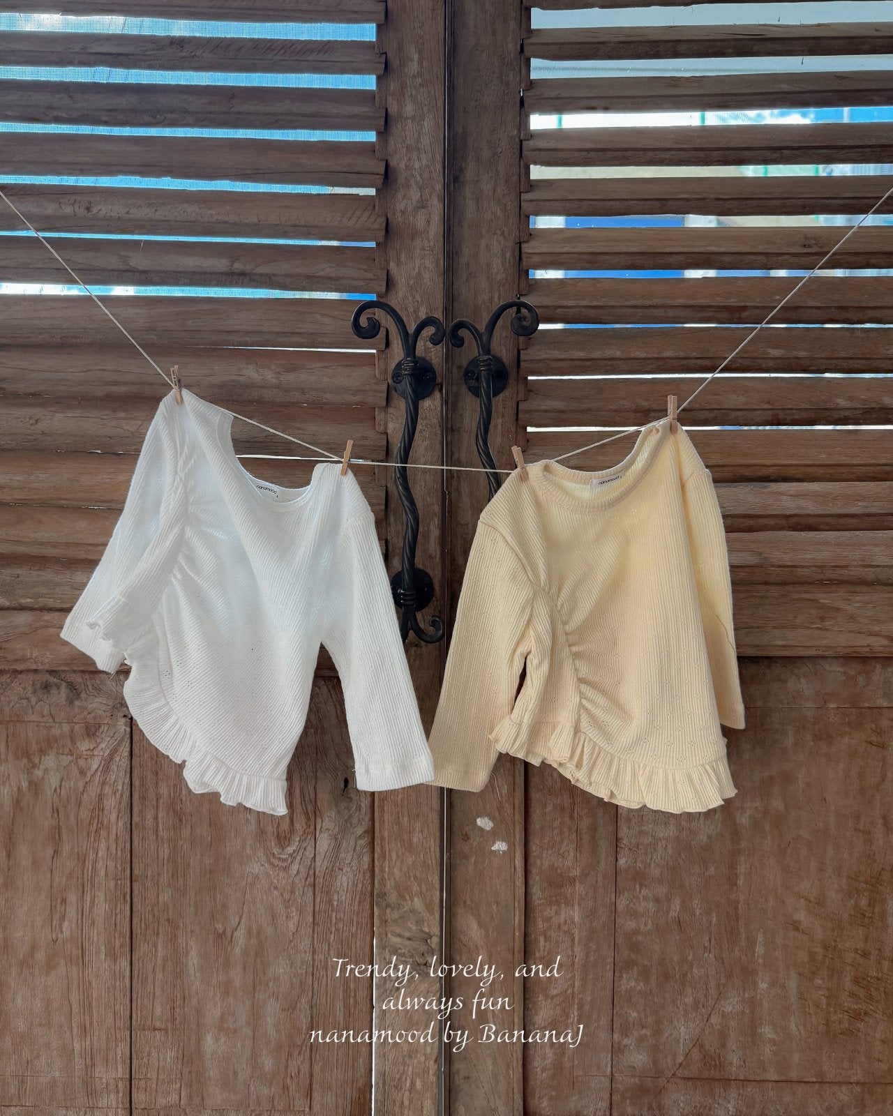 韓國童裝 25秋 | BJ25309 Baby edge tee