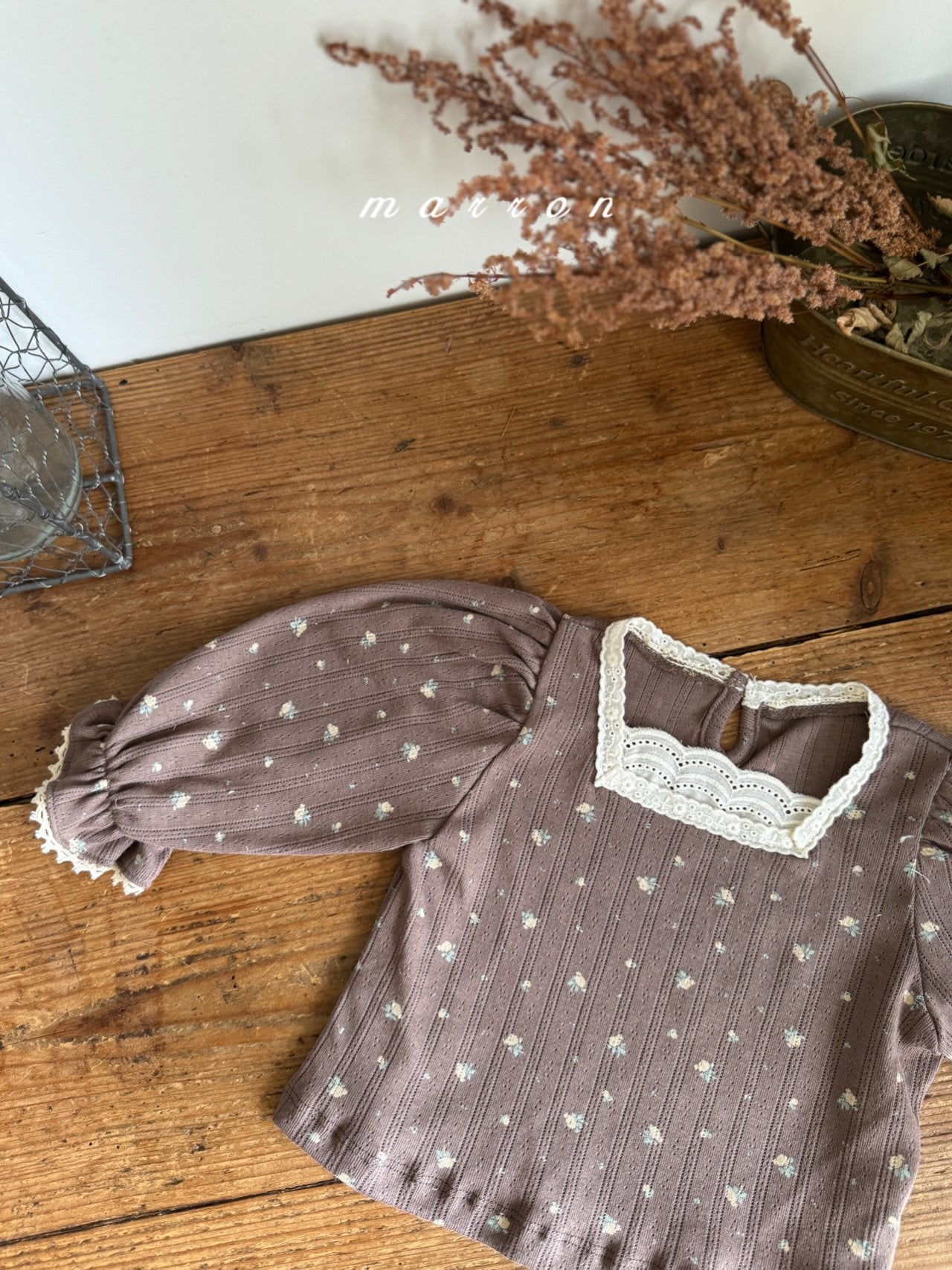 韓國童裝 25秋 | MA25342 Flower Blouse (Baby & Kids)