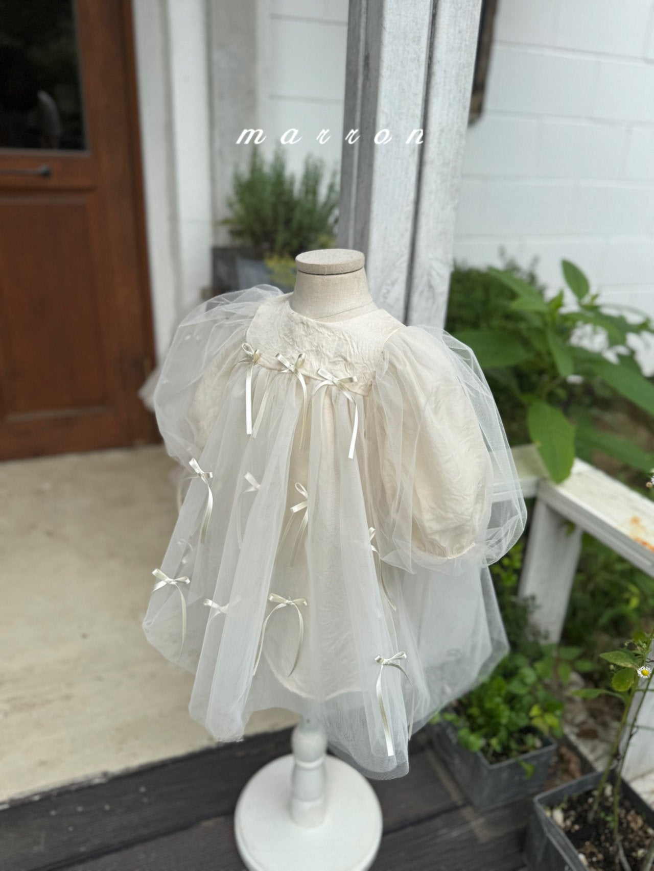 韓國童裝 25秋 | MA25359 Ribbon Lace OPS (Baby & Kids)