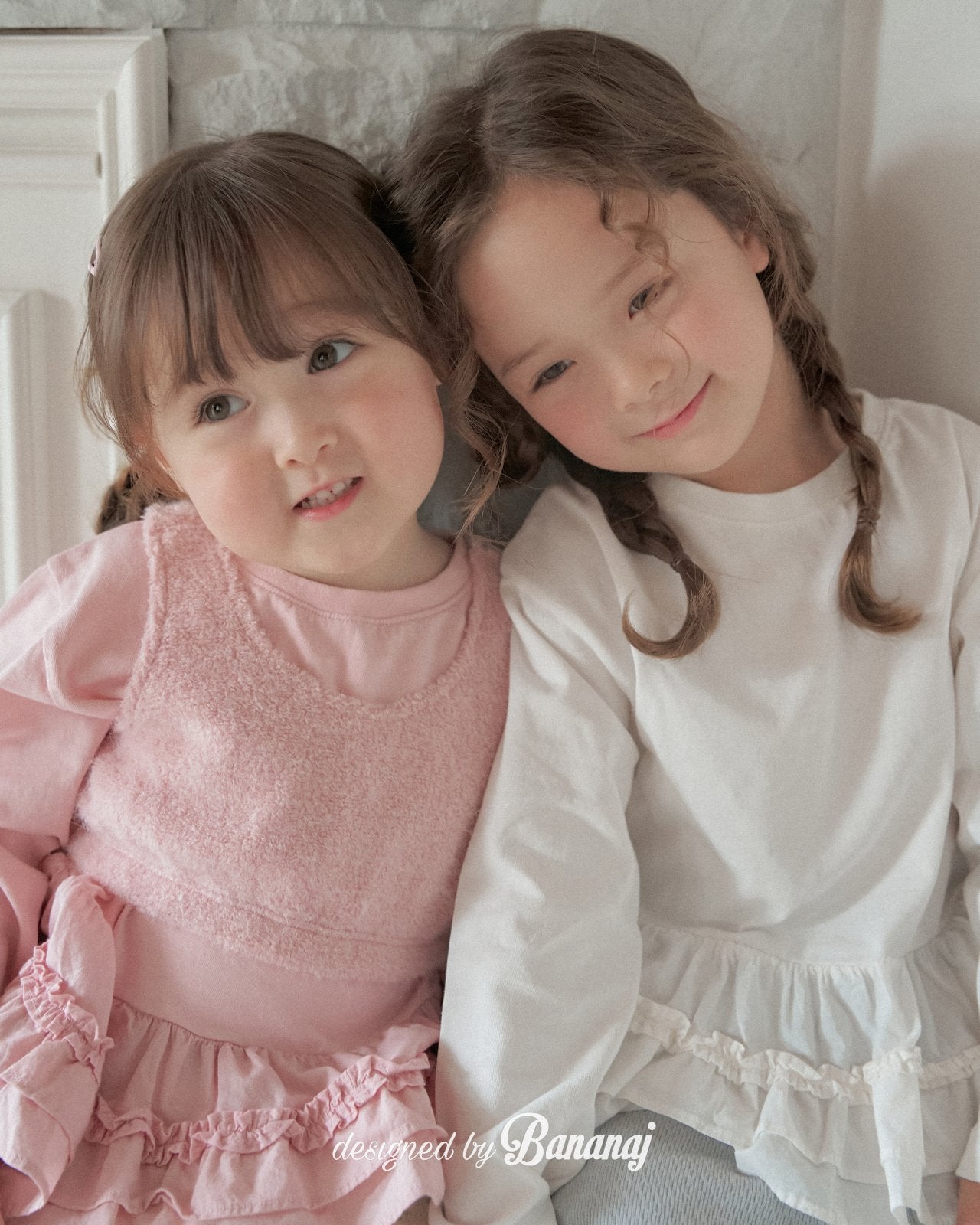 韓國童裝 25秋 | BJ25347 Kids Frill Tee