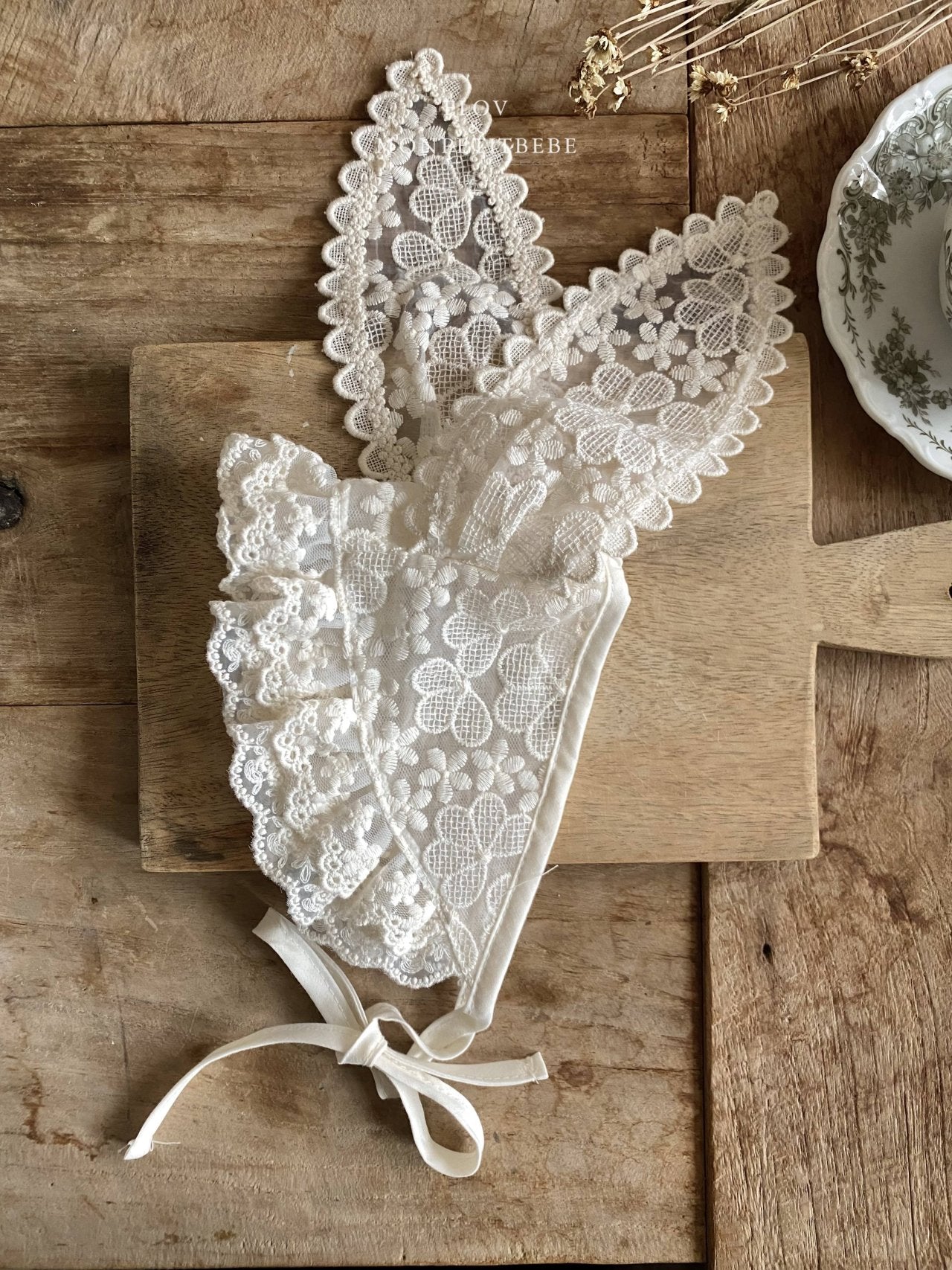韓國童裝 25秋 | MP25302 Lace Rabbit Hairband
