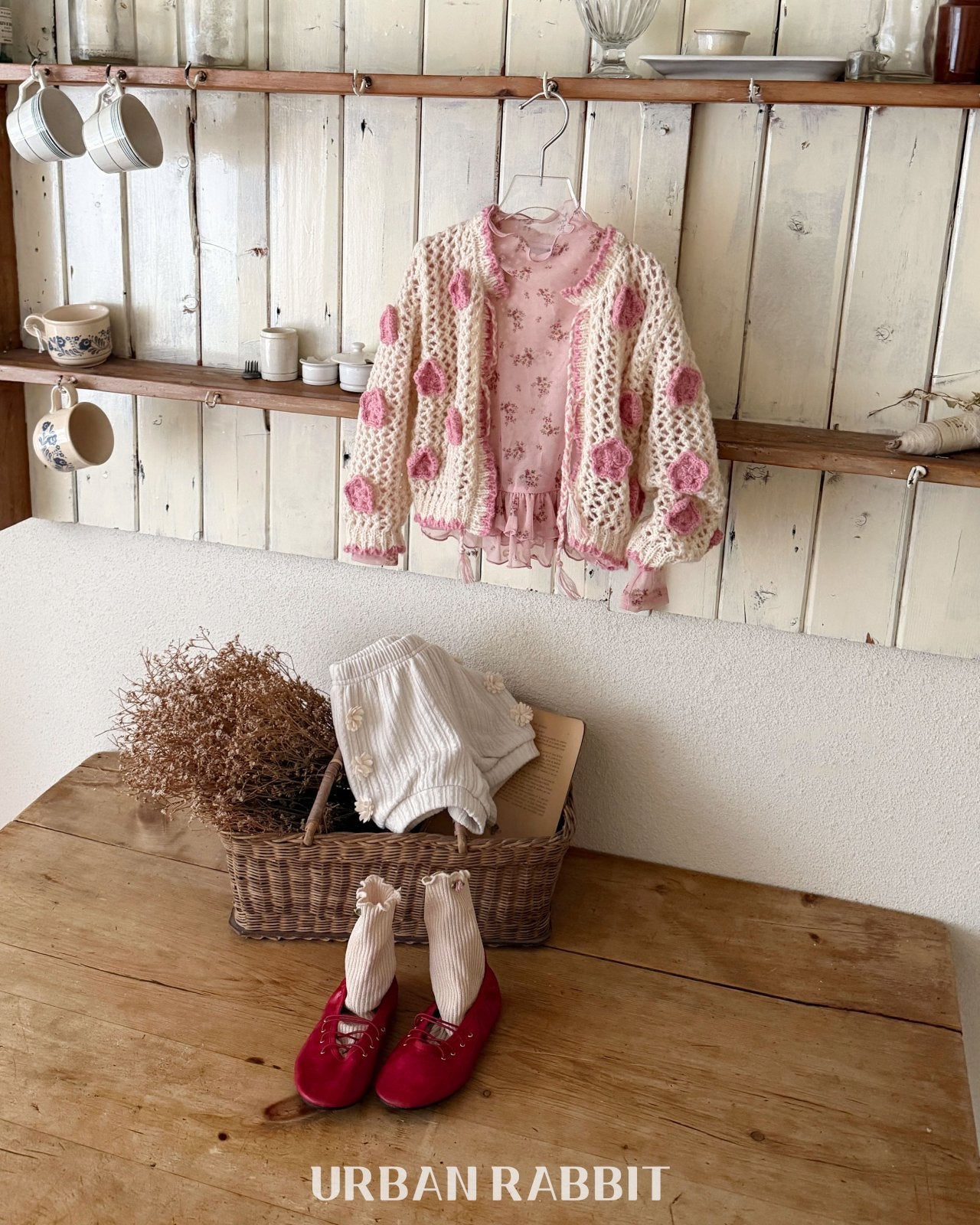 韓國童裝 25秋 | UR25310 flower cancan blouse