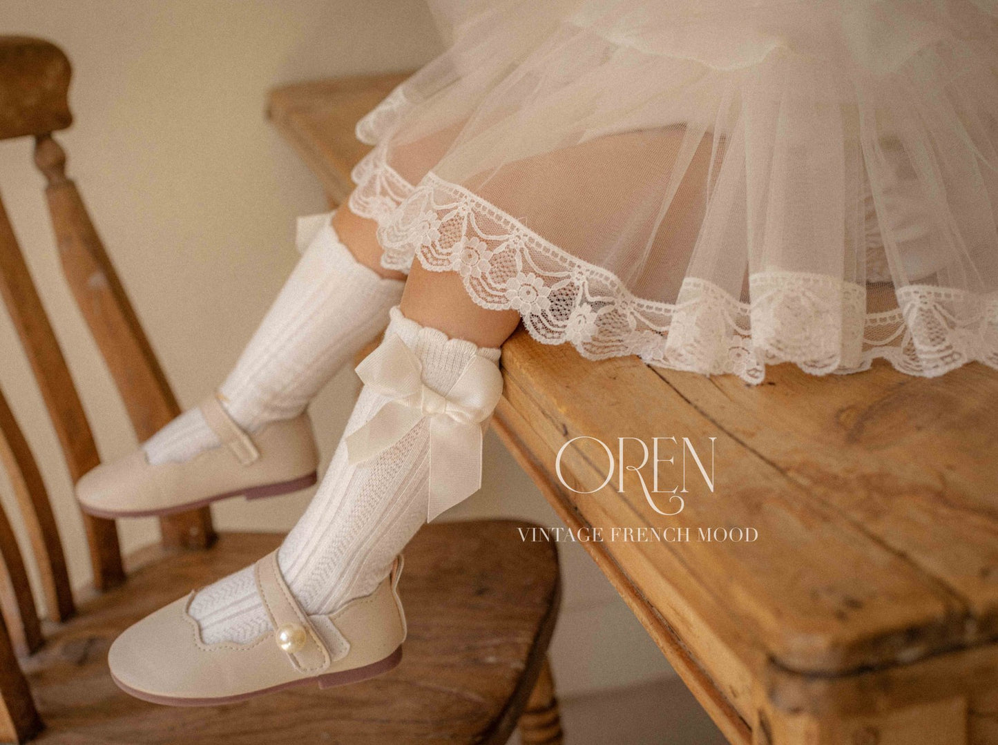 韓國童裝 25夏 | OR25219 RIBBON SOCKS (BABY & KIDS)