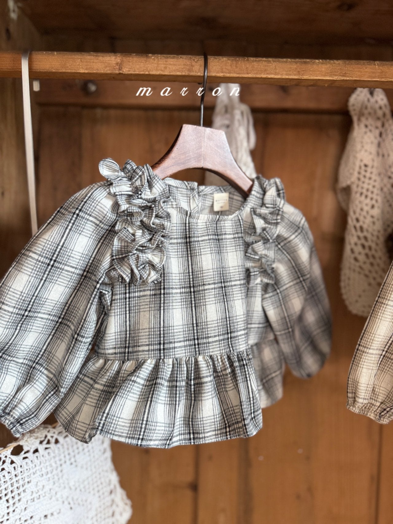韓國童裝 25秋 | MA25346 Checked Blouse (Baby & Kids)