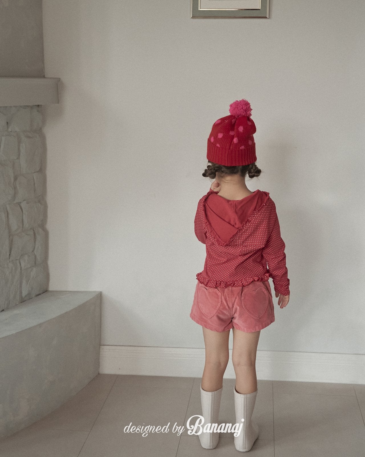韓國童裝 25秋 | BJ25328 Kids Heart Pompom Pants