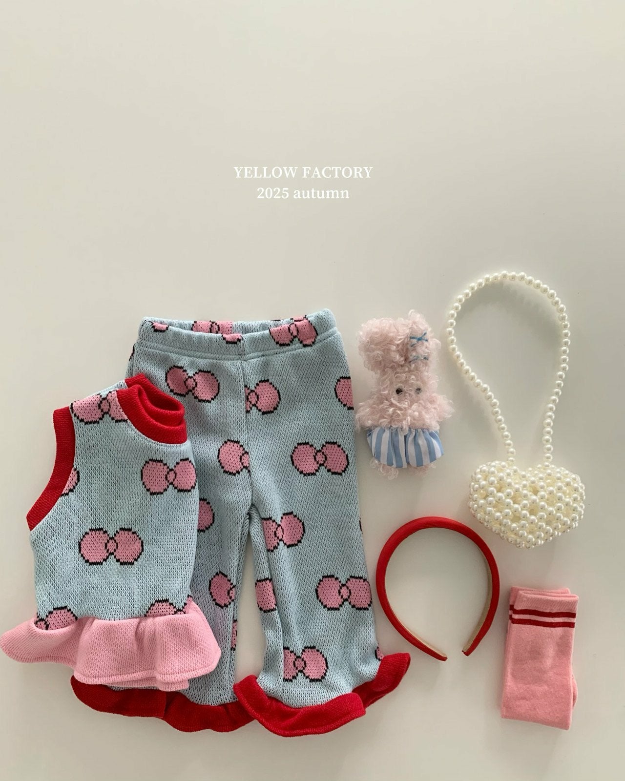 韓國童裝 25秋 | YF25322 Ribbon Vest (TOP)