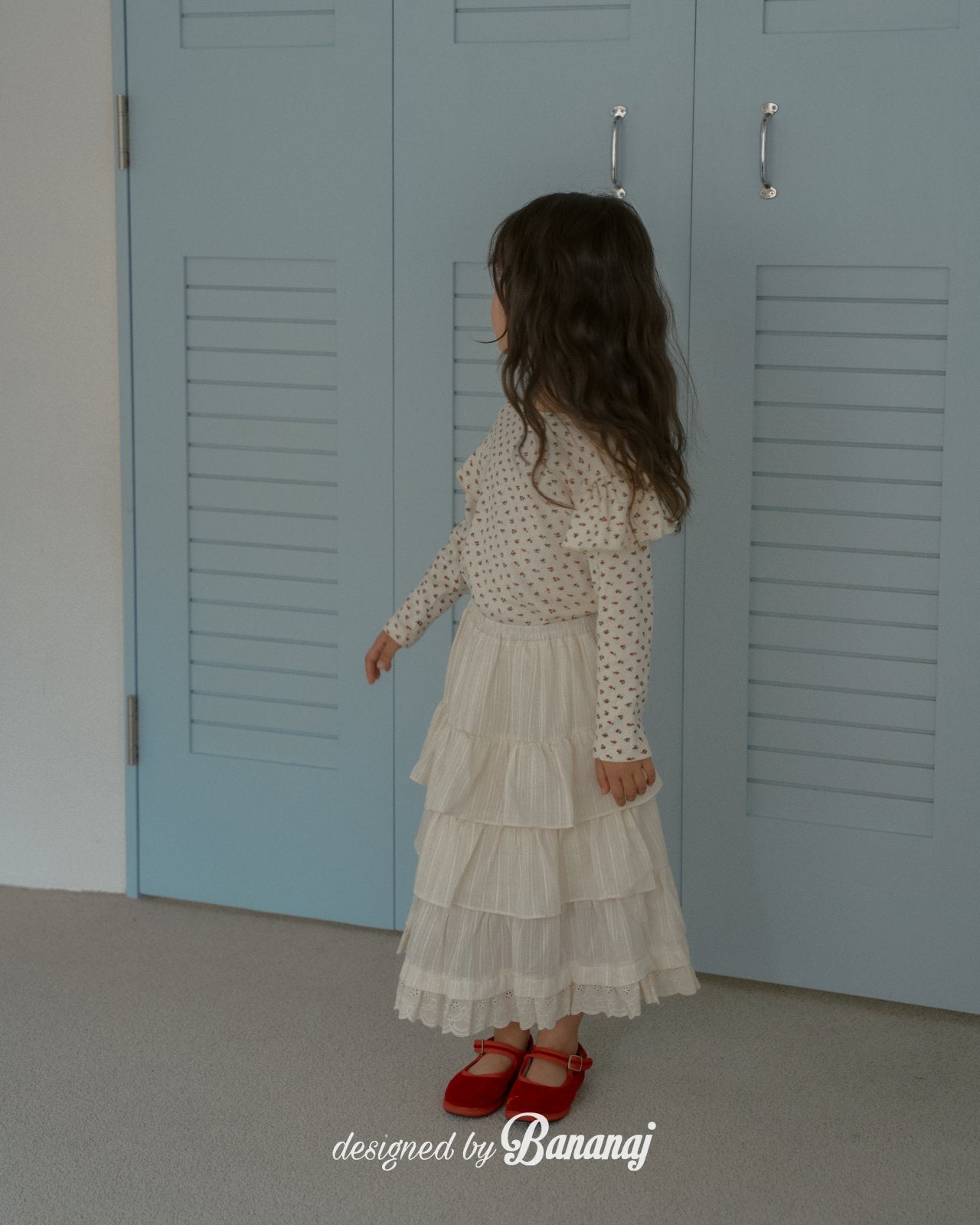 韓國童裝 25秋 | BJ25343 Kids Frill Tee