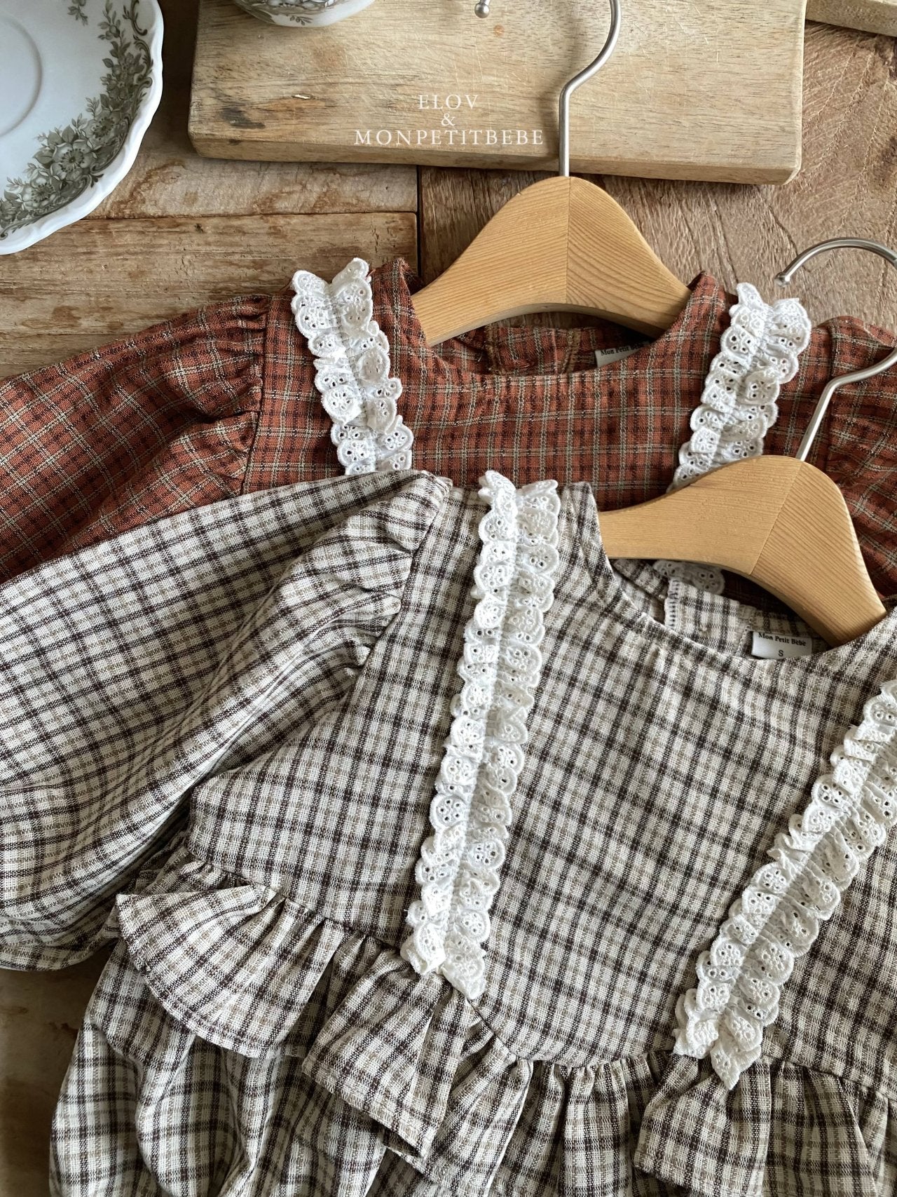 韓國童裝 25秋 | MP25305 Checkered Baby Suit